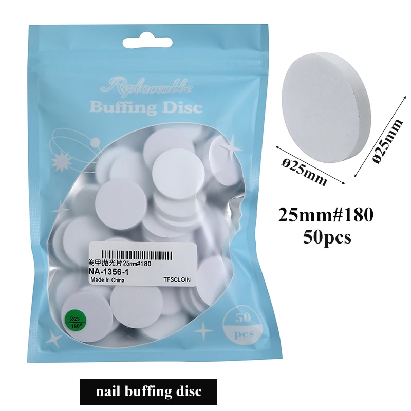 Küünte poleerimiskettad 25mm, teraline 180, 50 tk