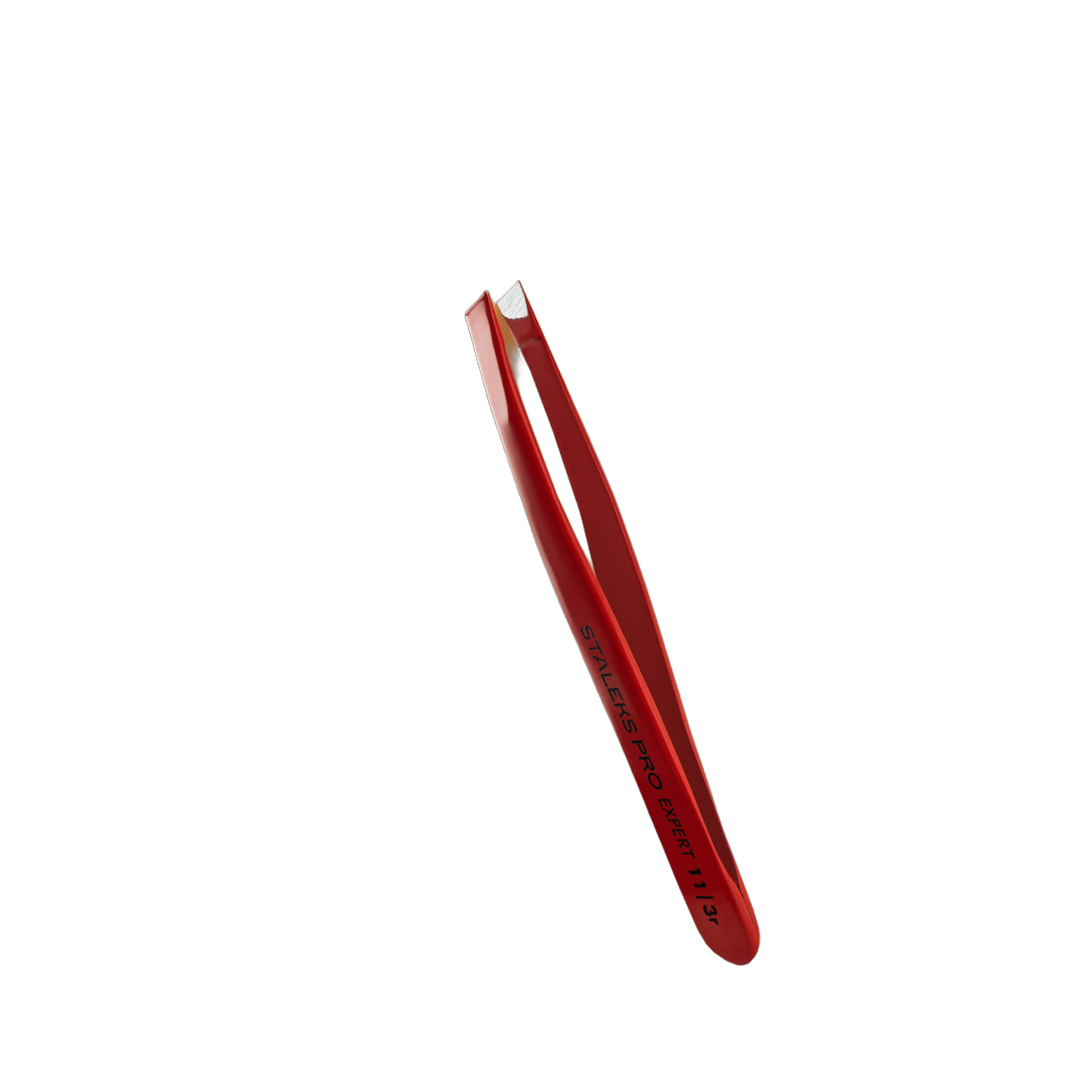 Пинцет для бровей красный EXPERT 11 TYPE 3r (широкий скошенный)