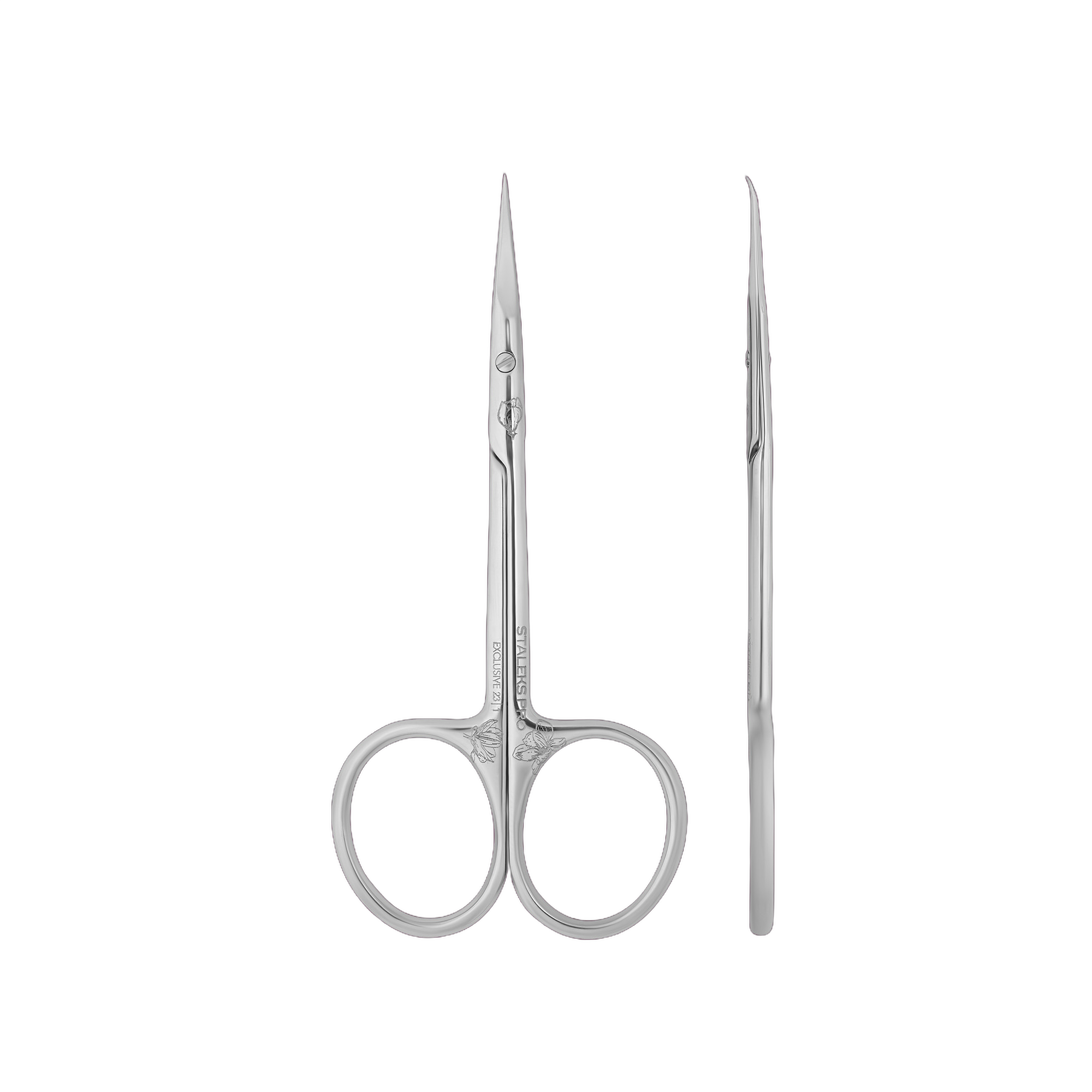 Professional cuticle scissors with hook EXCLUSIVE 23 TYPE 1 (magnolia)