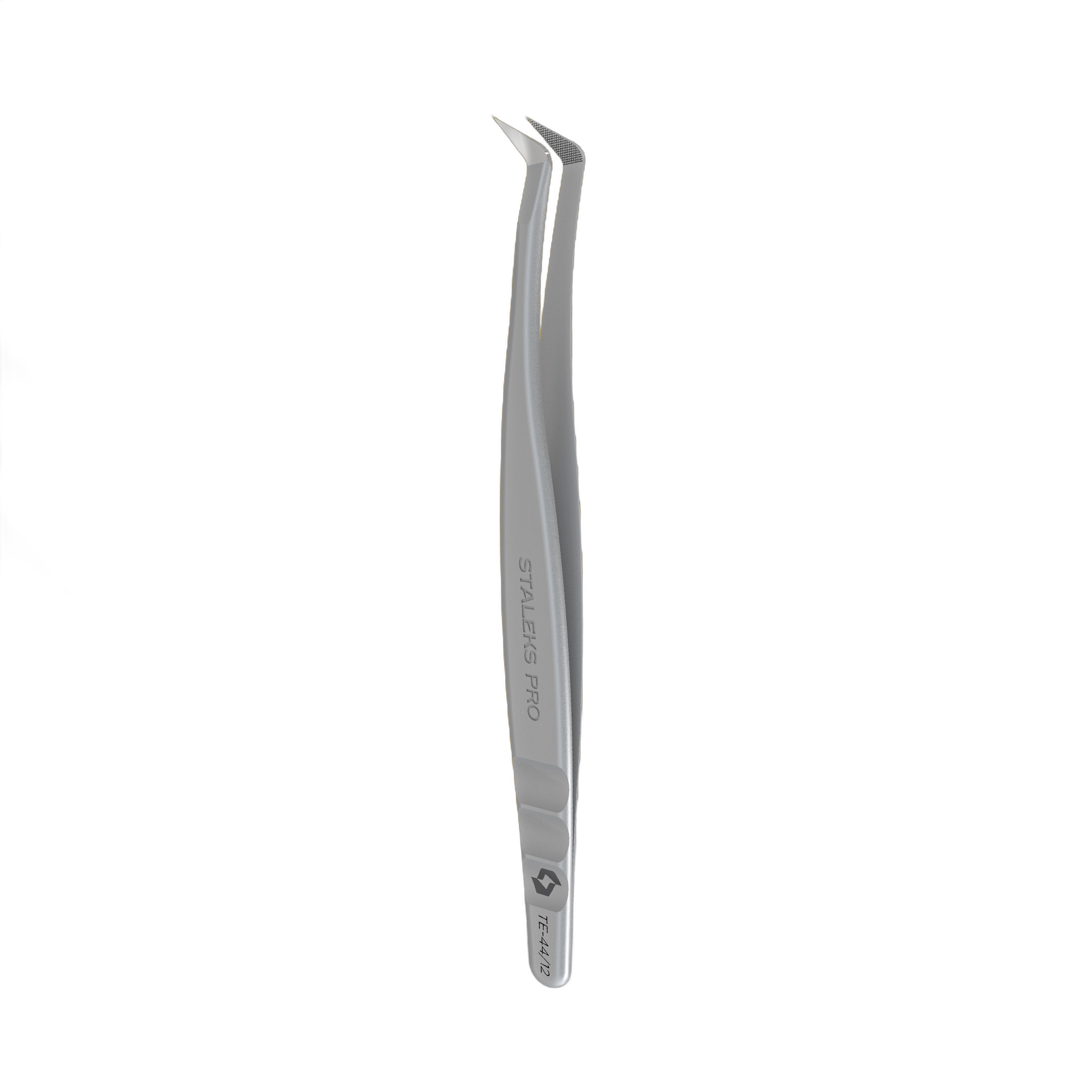 Professional eyelash tweezers with fiber tips EXPERT 44 TYPE 12 (L-shaped, 65')