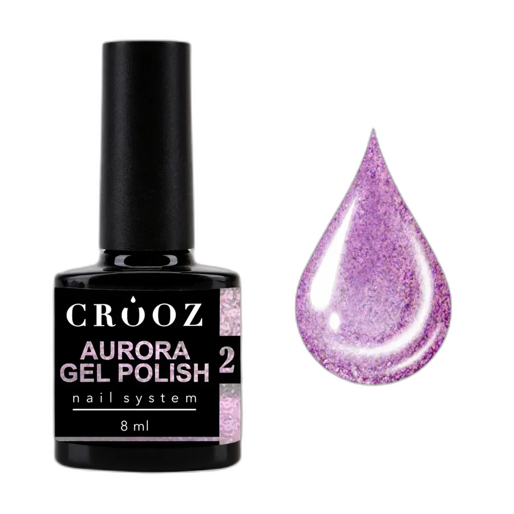 Crooz Гель лак Aurora 2 – перламутровий рожевий відтінок