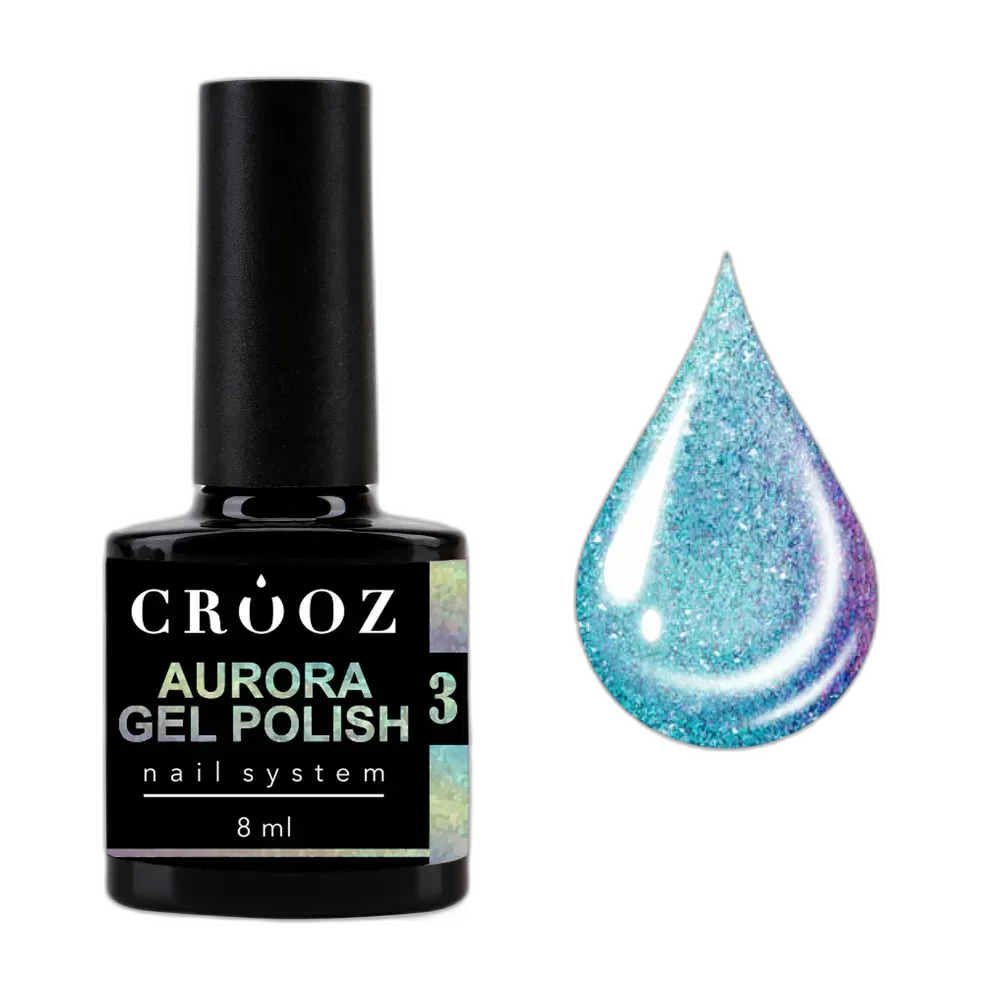 Crooz Гель лак Aurora 3 – синьо-фіолетовий перламутровий відтінок