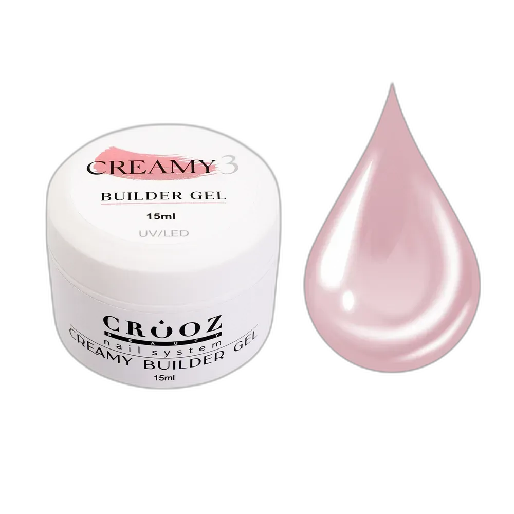Crooz Creamy Builder Gel 3 – ніжно-рожевий будівельний гель