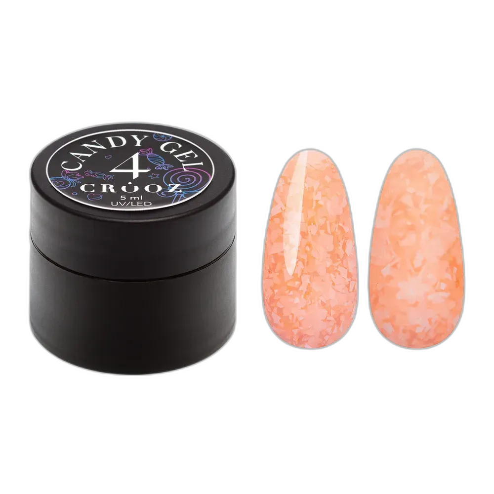 Crooz Candy Gel №4 – помаранчевий 3D гель для стильного манікюру