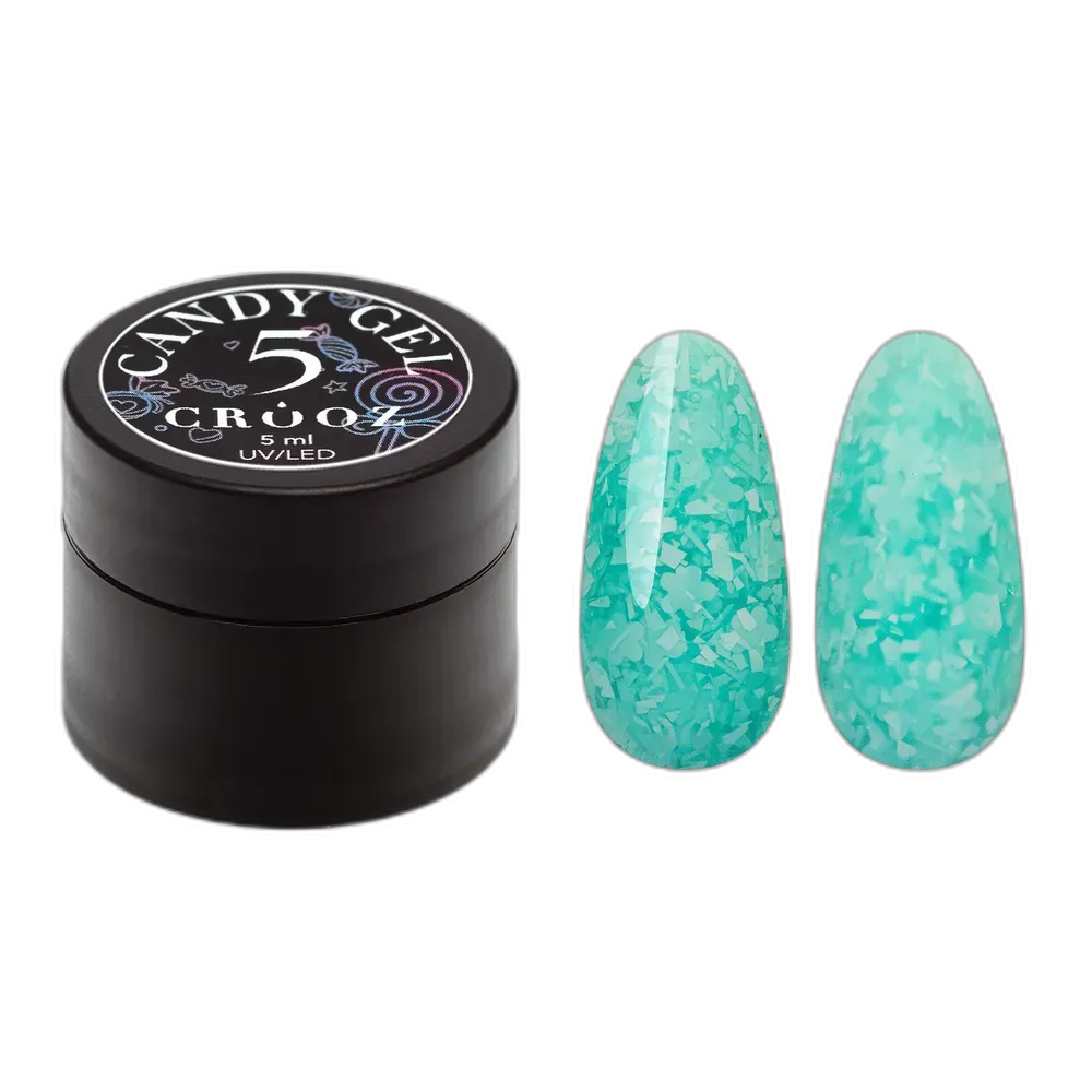 Crooz Candy Gel №5 – бірюзовий гель для 3D дизайну нігтів