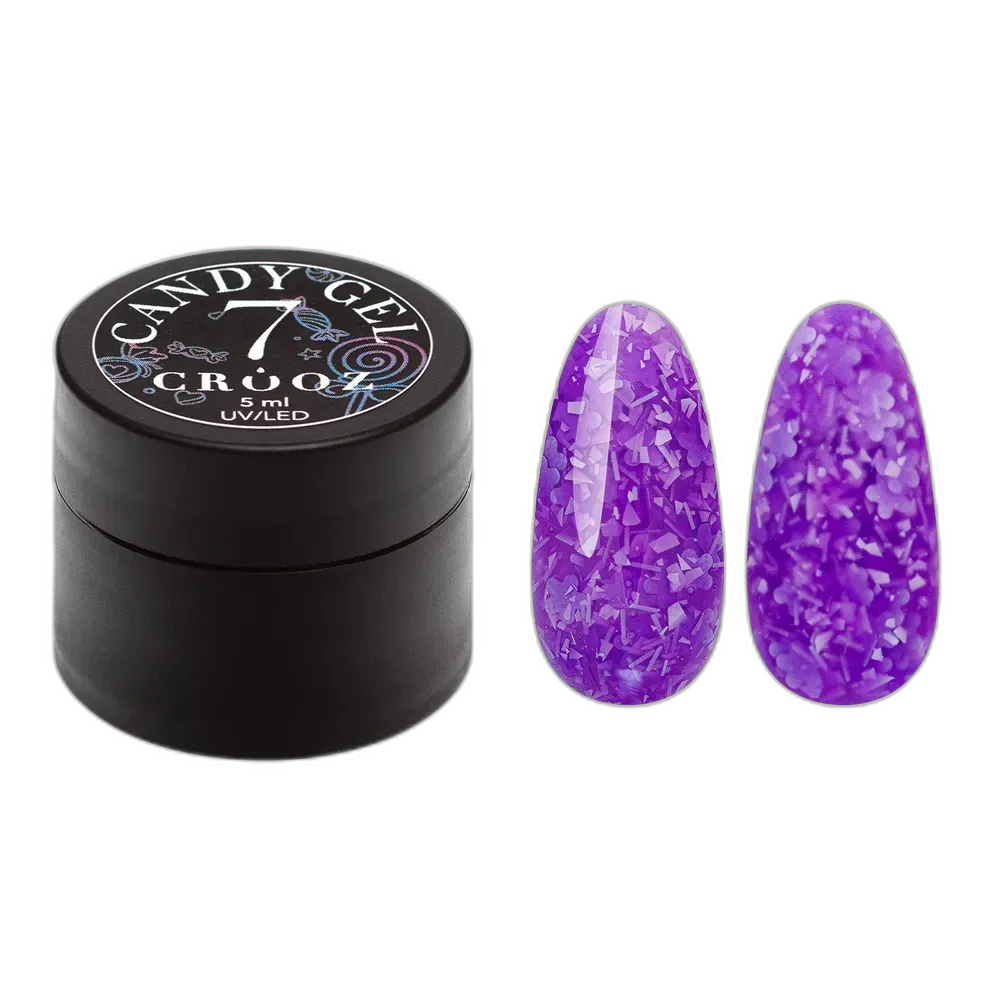 Crooz Candy Gel №7 – фіолетовий гель для 3D дизайну нігтів