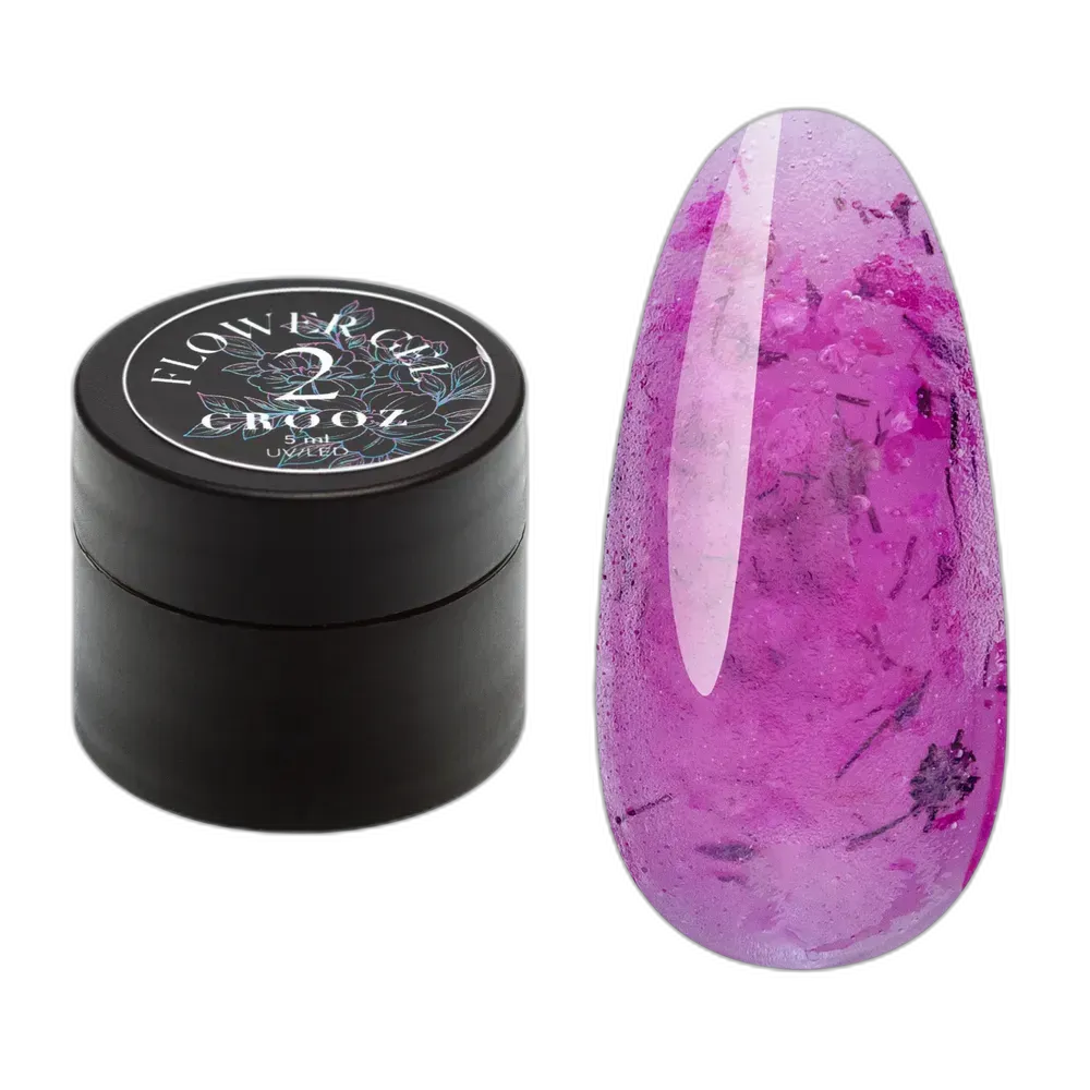 Crooz Flower Gel №2 – прозорий малиновий гель із сухоцвітом