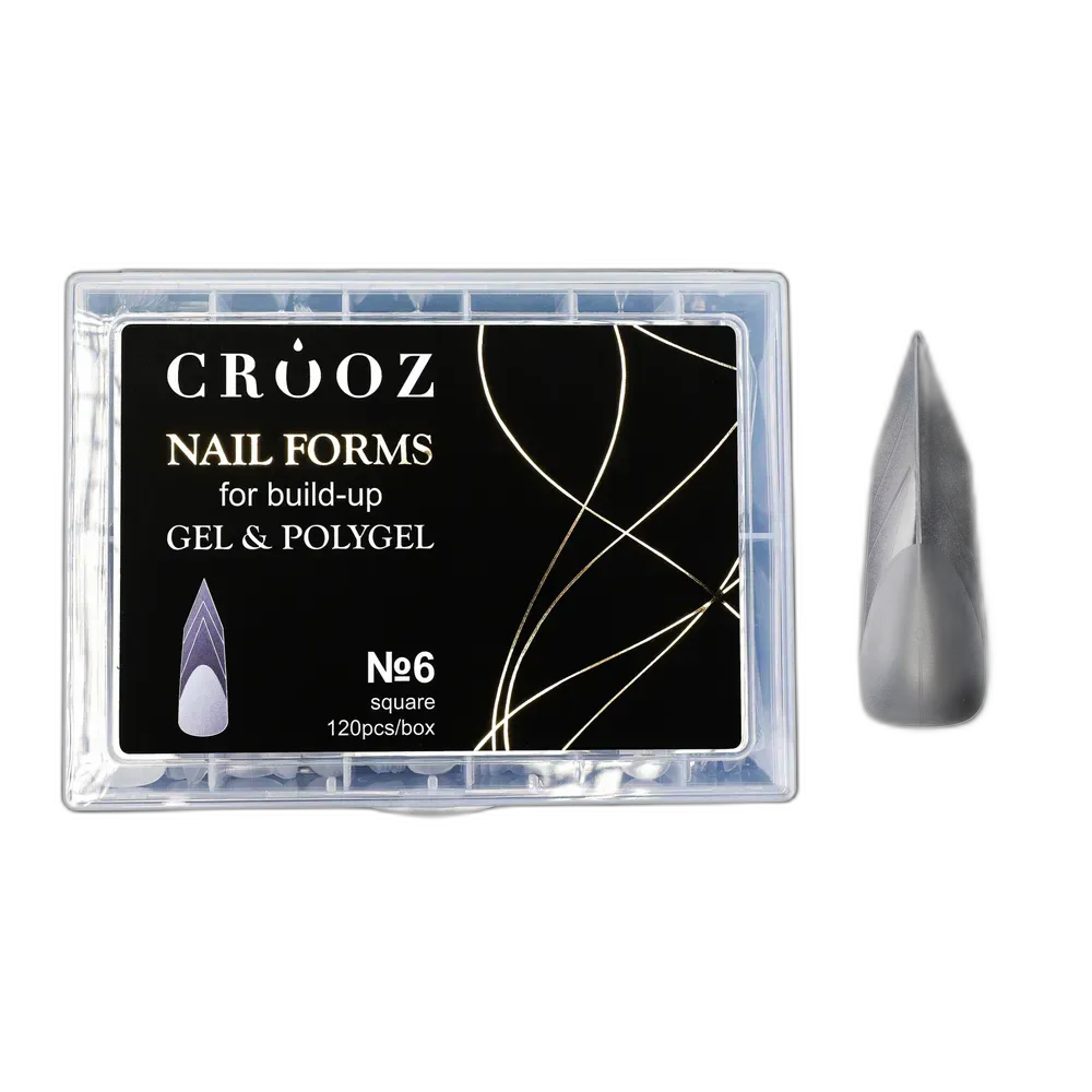 Crooz Верхні форми №06 Edge — креативні форми для нарощення (120 шт)