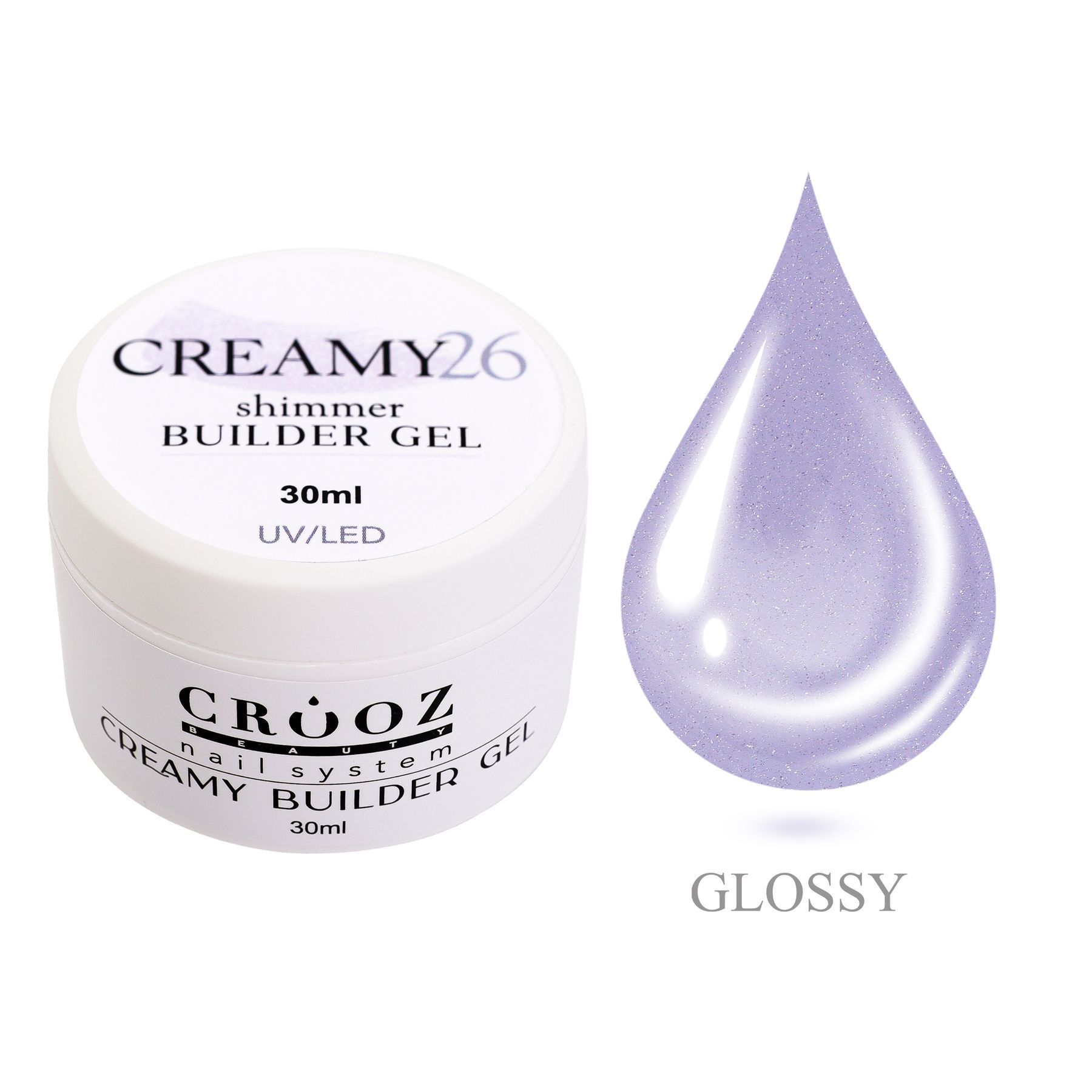 Crooz Creamy Builder Gel 26 — гель для наращивания и укрепления ногтей 30 ml