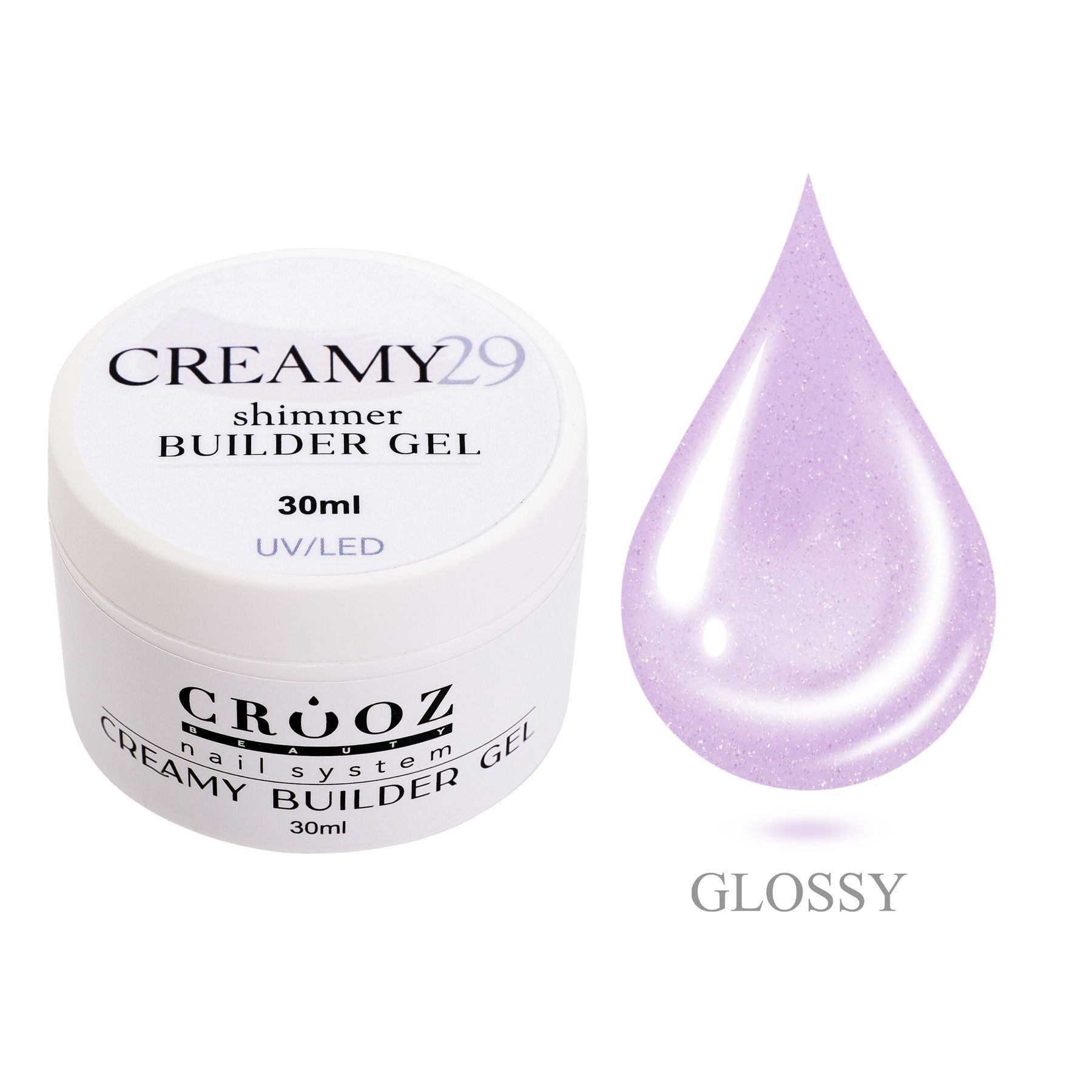 Crooz Creamy Builder Gel 29 — professionaalne geel küünte pikendamiseks ja tugevdamiseks 30 ml