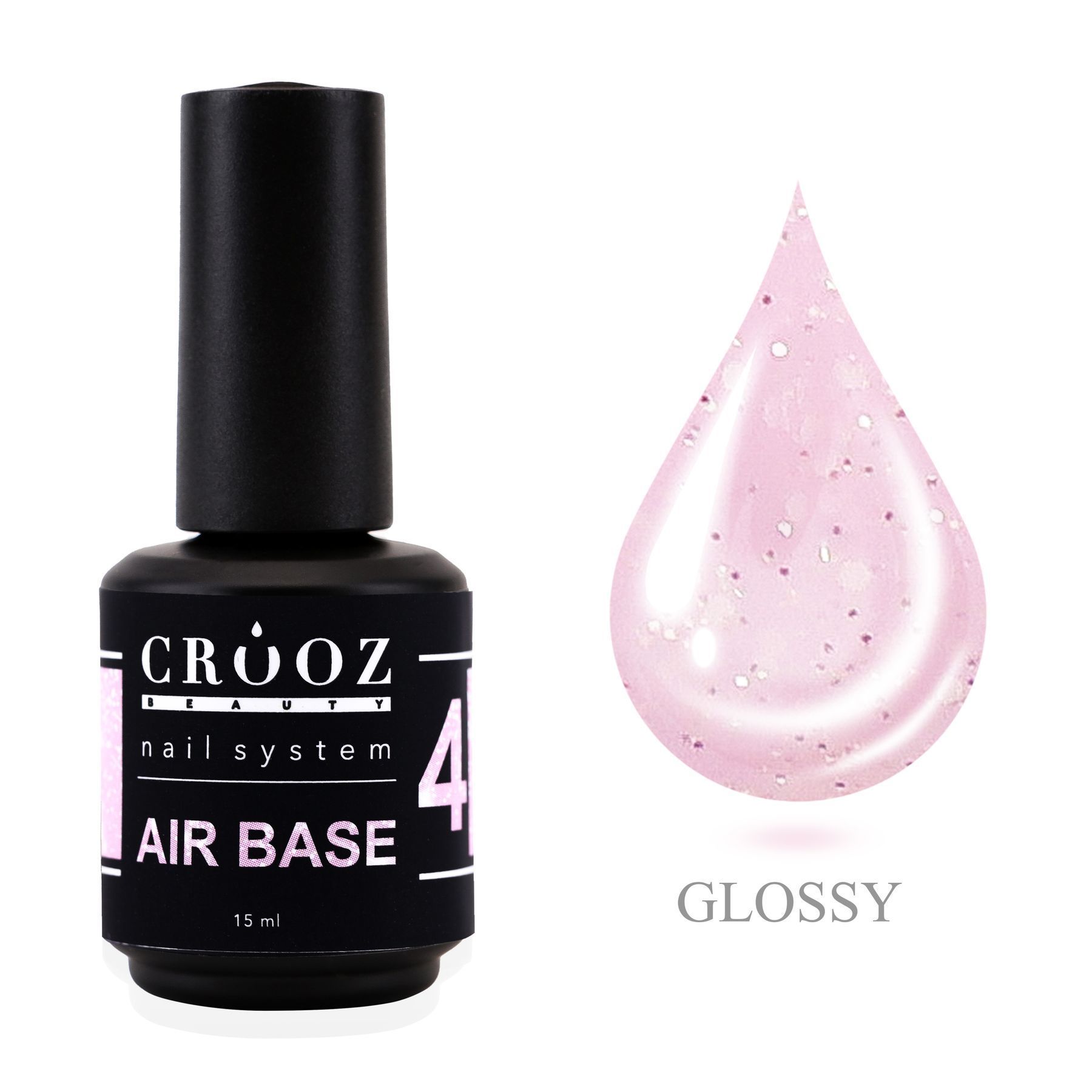 Crooz Air Base №4 — küllastunud roosa kamuflaažbaas säravate osakestega, 15 ml