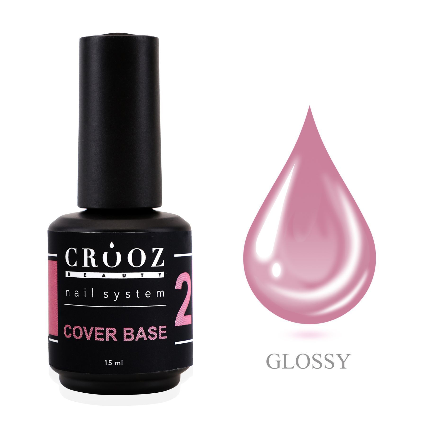 Crooz Base Cover №2 — roosa-nüüd kamuflaažbaas, 15 ml