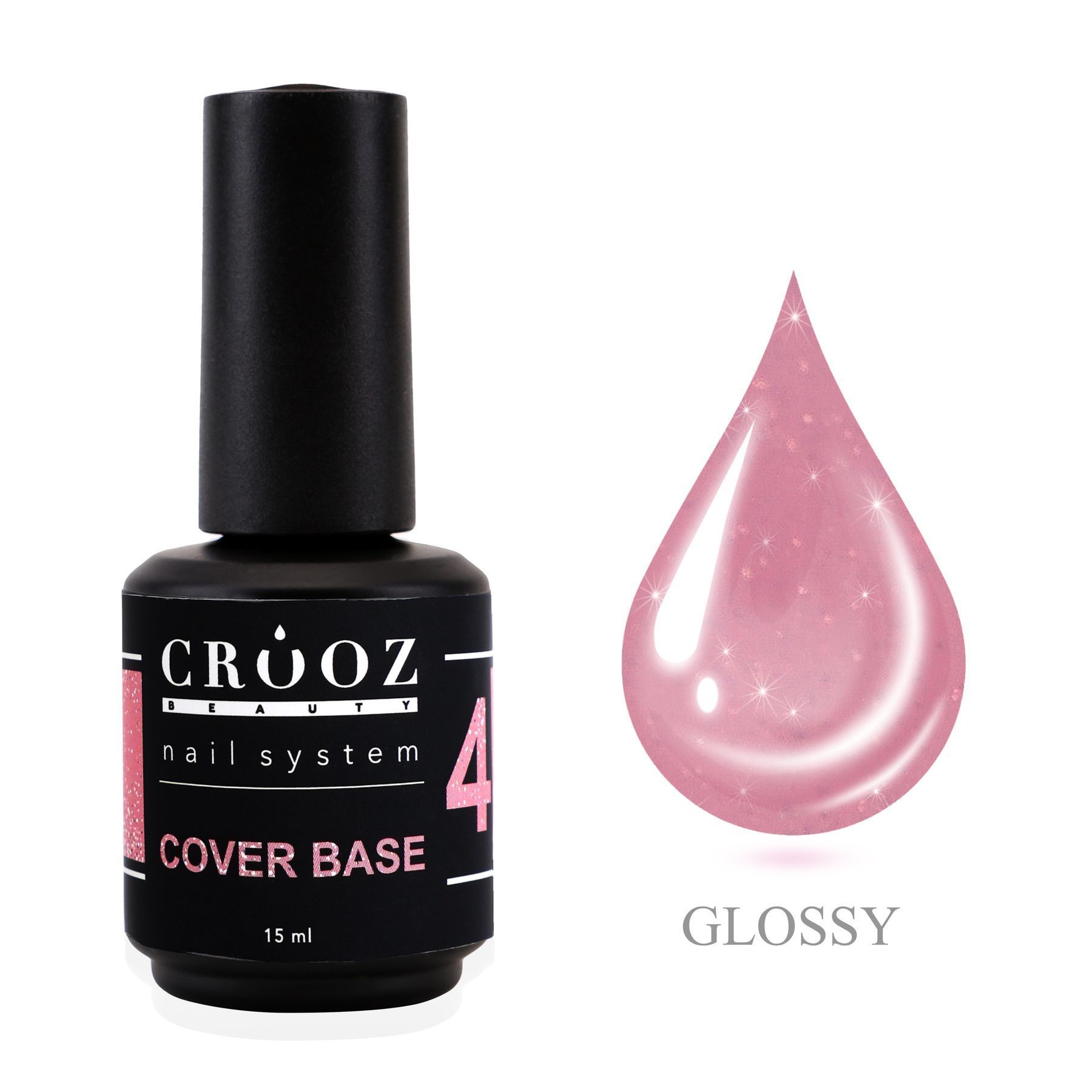 Crooz Base Cover №4 — roosa kamuflaažbaas šimmeriga, 15 ml