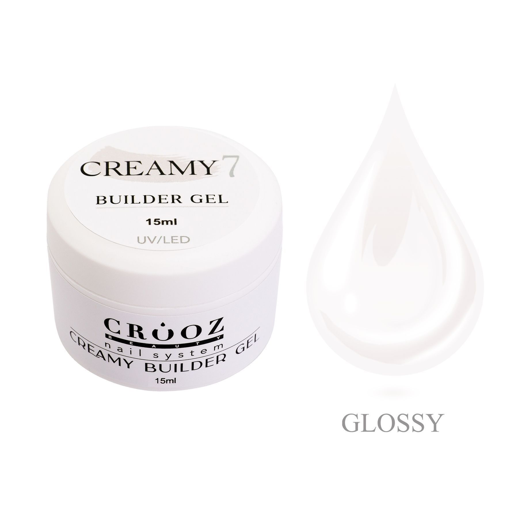 Crooz Creamy Builder Gel 7 — молочний гель для нарощування та зміцнення нігтів