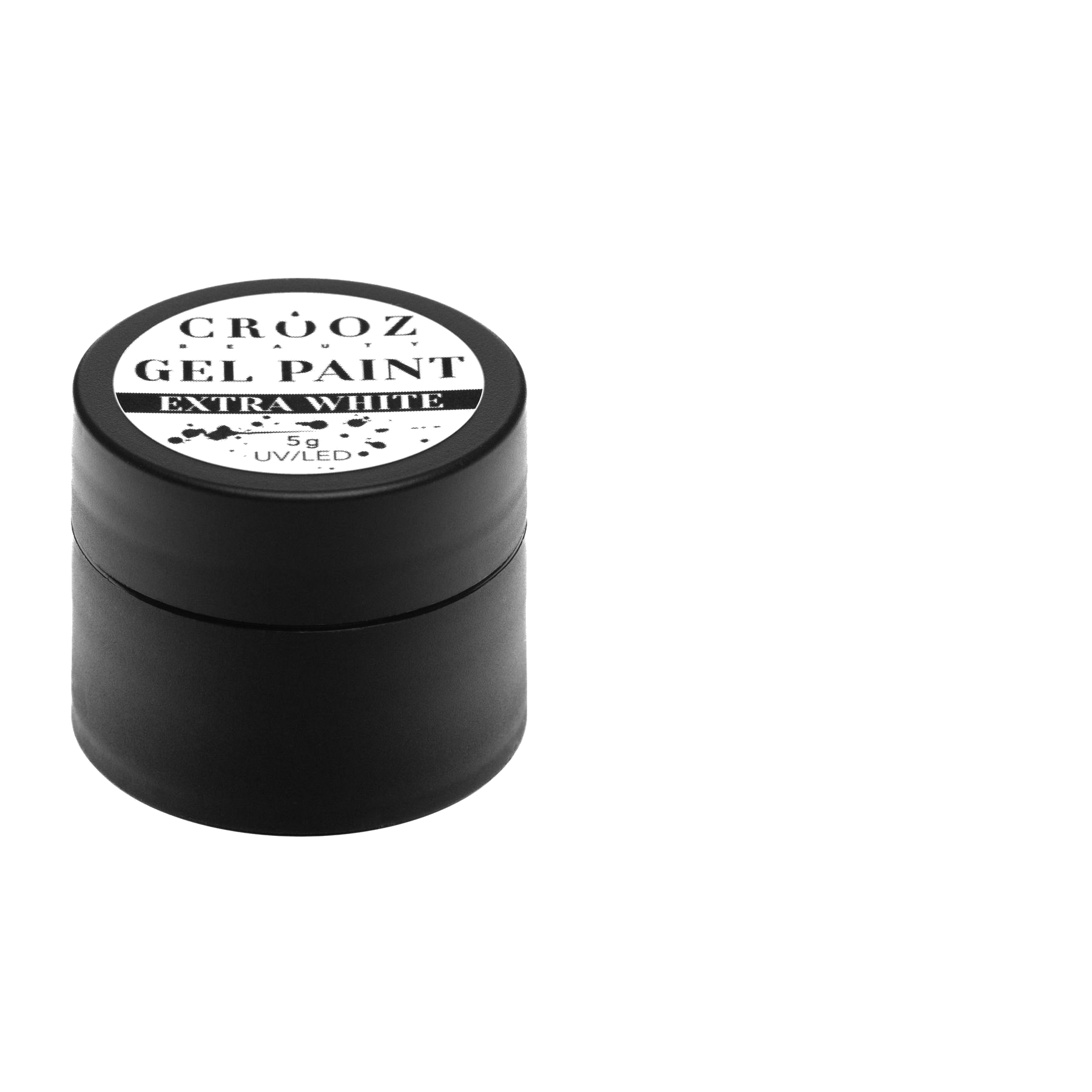 CROOZ GEL PAINT EXTRA WHITE — valge geelvärv küüntedisainiks