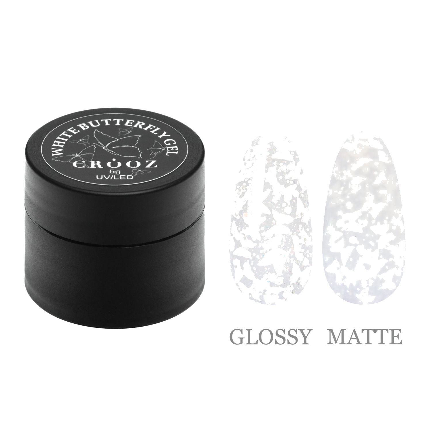 Crooz Geel disainiks White butterfly gel, 5 ml