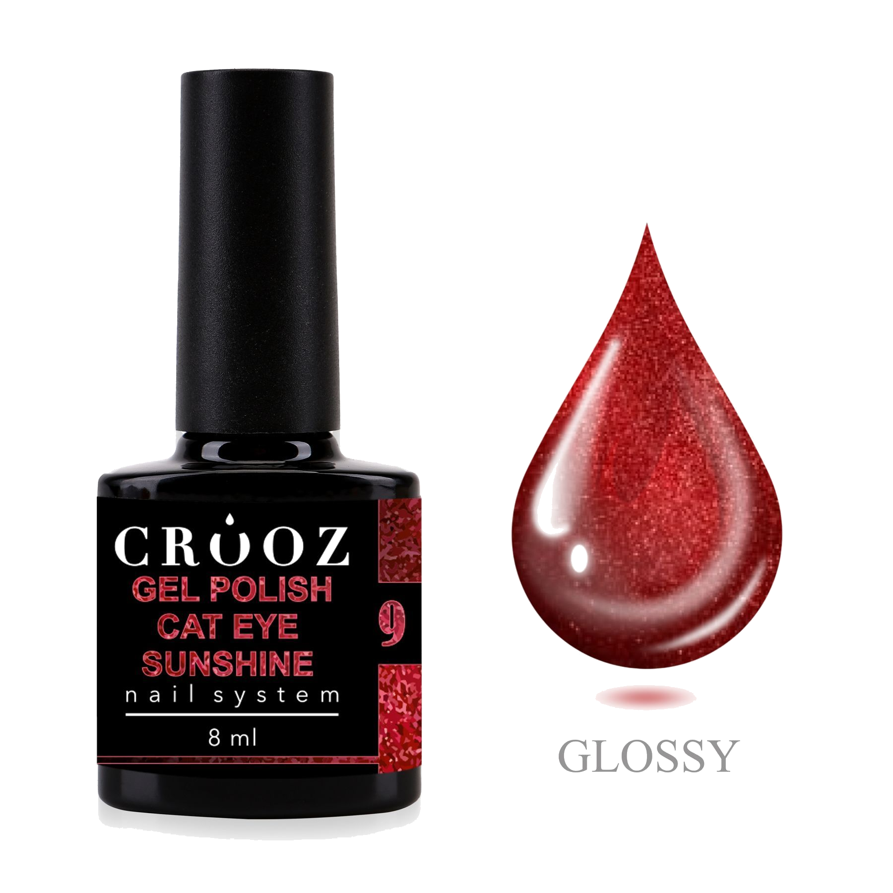 Crooz Cat Sunshine №9 – vaarika-kirss geellakk kassisime efektiga