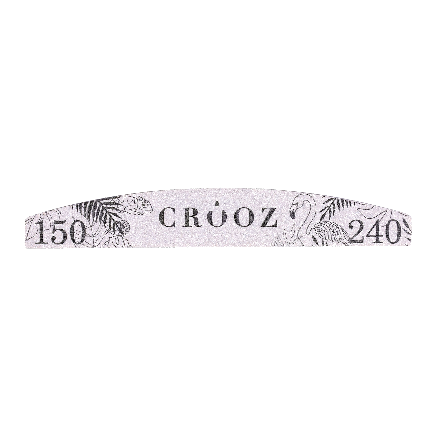 Crooz пилка минеральная полумесяц 150/240 для универсальной и профессиональной работы с ногтями