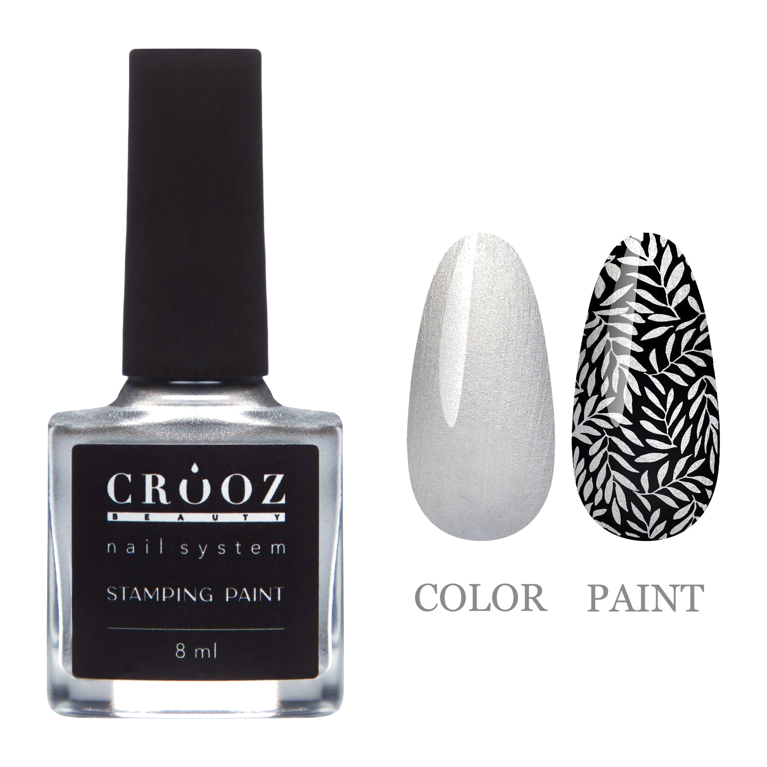Crooz Stämplakk 2 Hõbe — looge erksad hõbedased mustrid