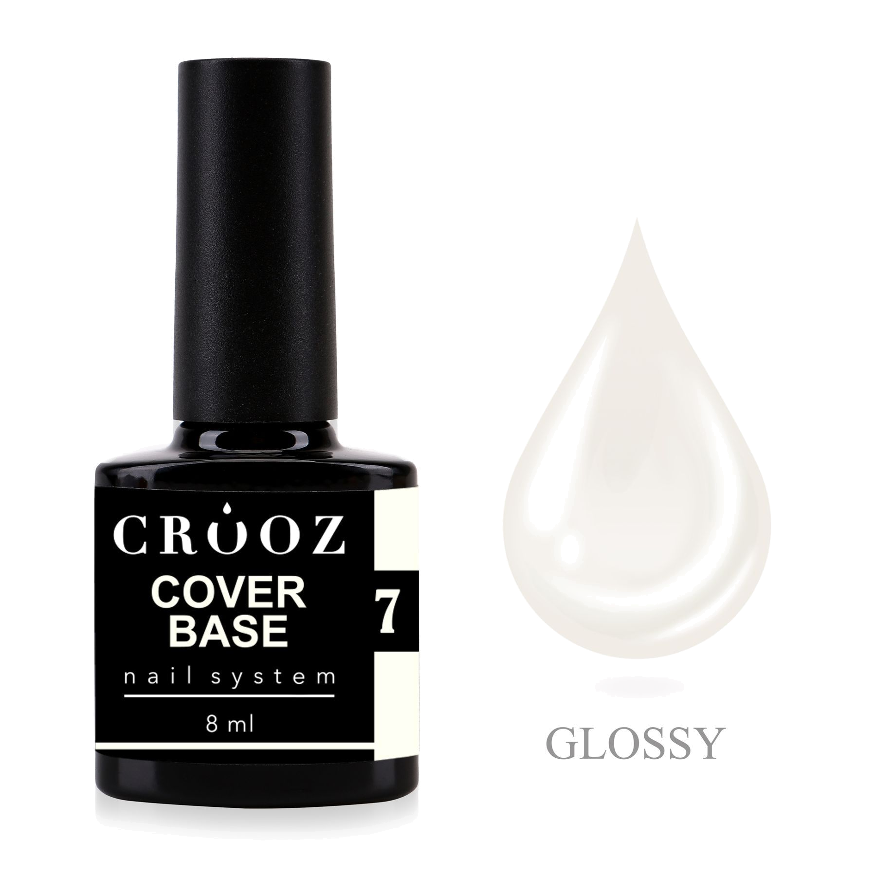 Crooz Base Cover 7 — молочная база для гель-лака, 8 мл