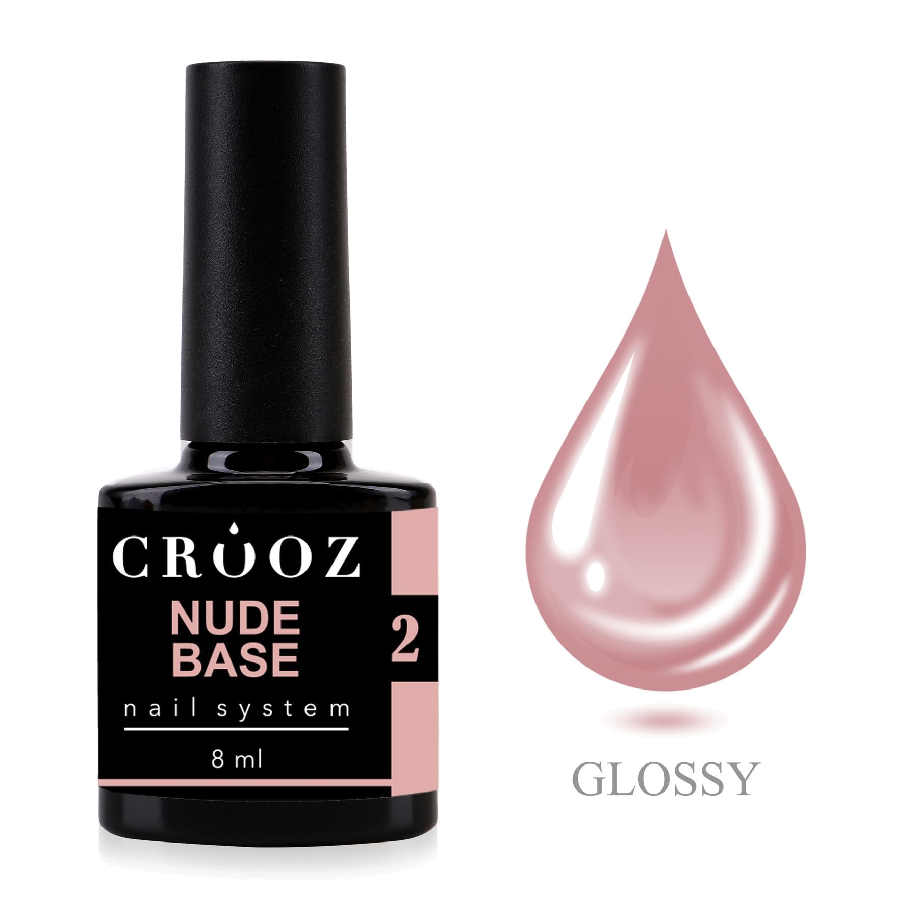 Crooz Nude Base 2 – бледно-розовая база для натурального маникюра