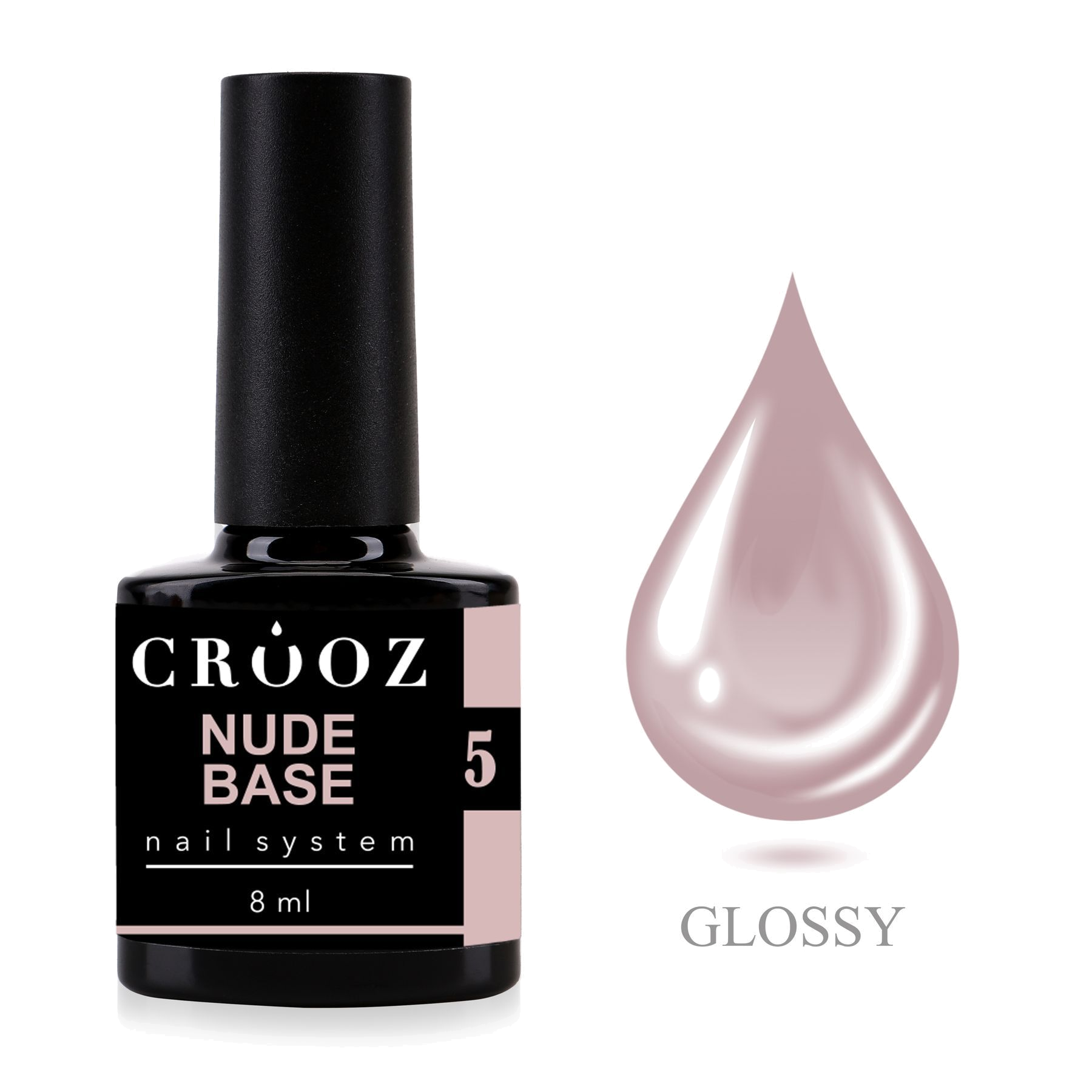 Crooz Nude Base 5 – бежево-розовый нюд для натурального маникюра