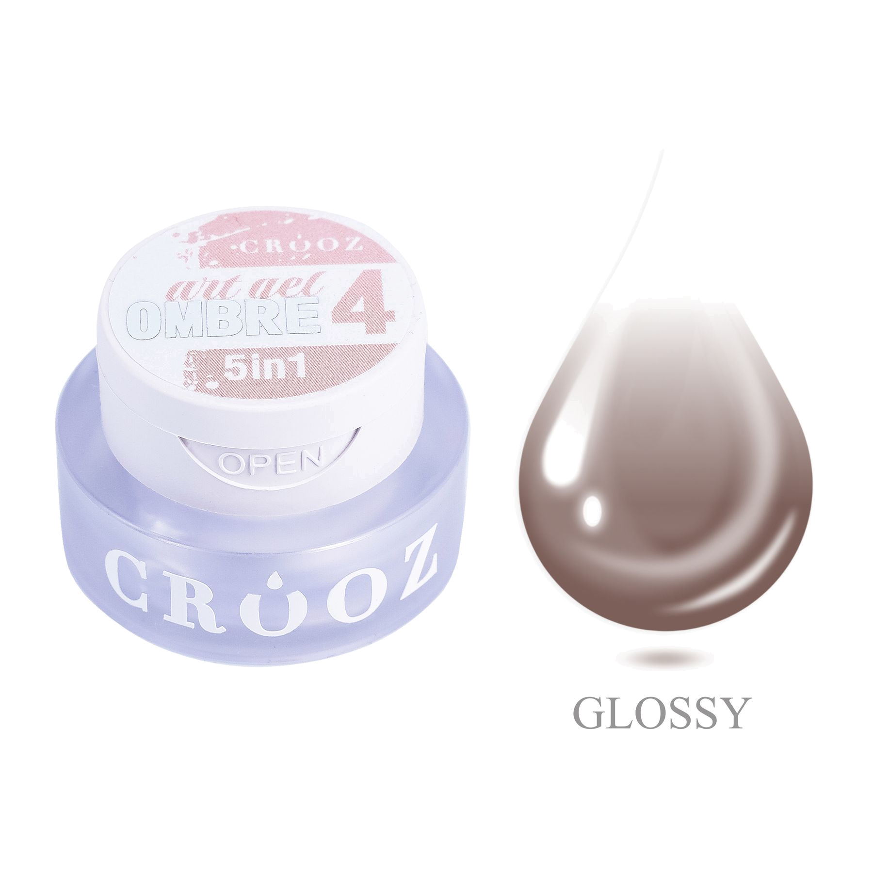 Crooz Art Gel Ombre №04 – капучино-нюд гель-краска 5 в 1 для омбре, 3 мл