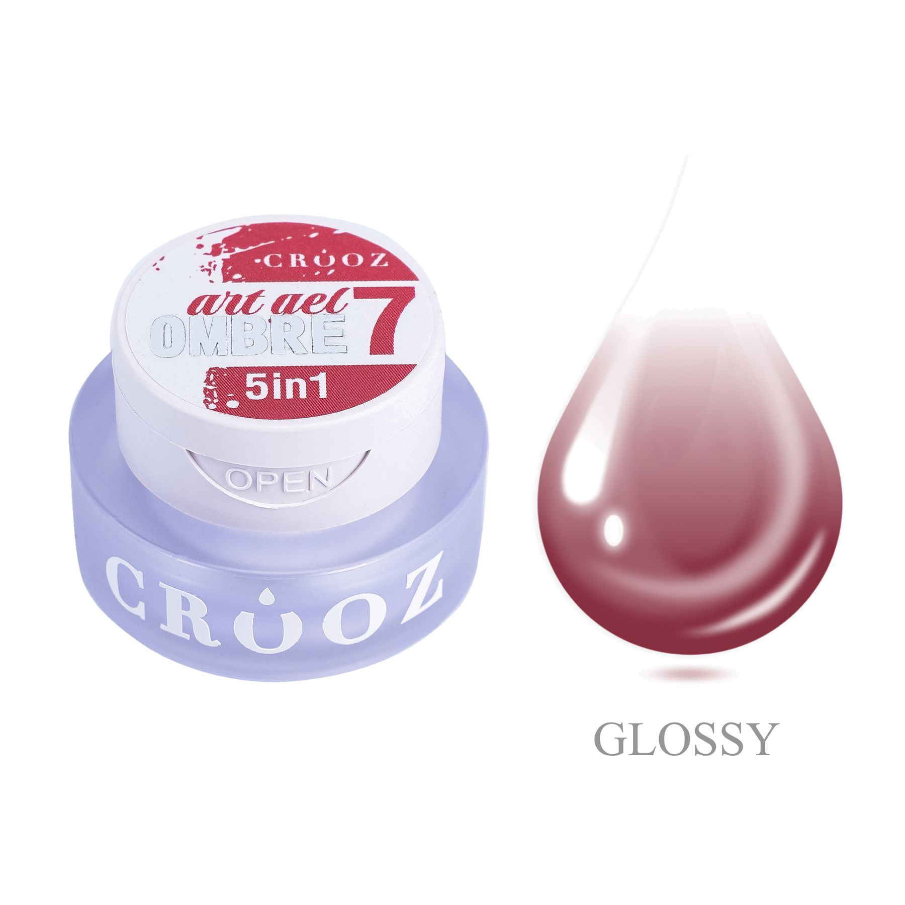 Crooz Art Gel Ombre №07 – малиново-розовый градиент, гель-краска 5 в 1, 3 мл