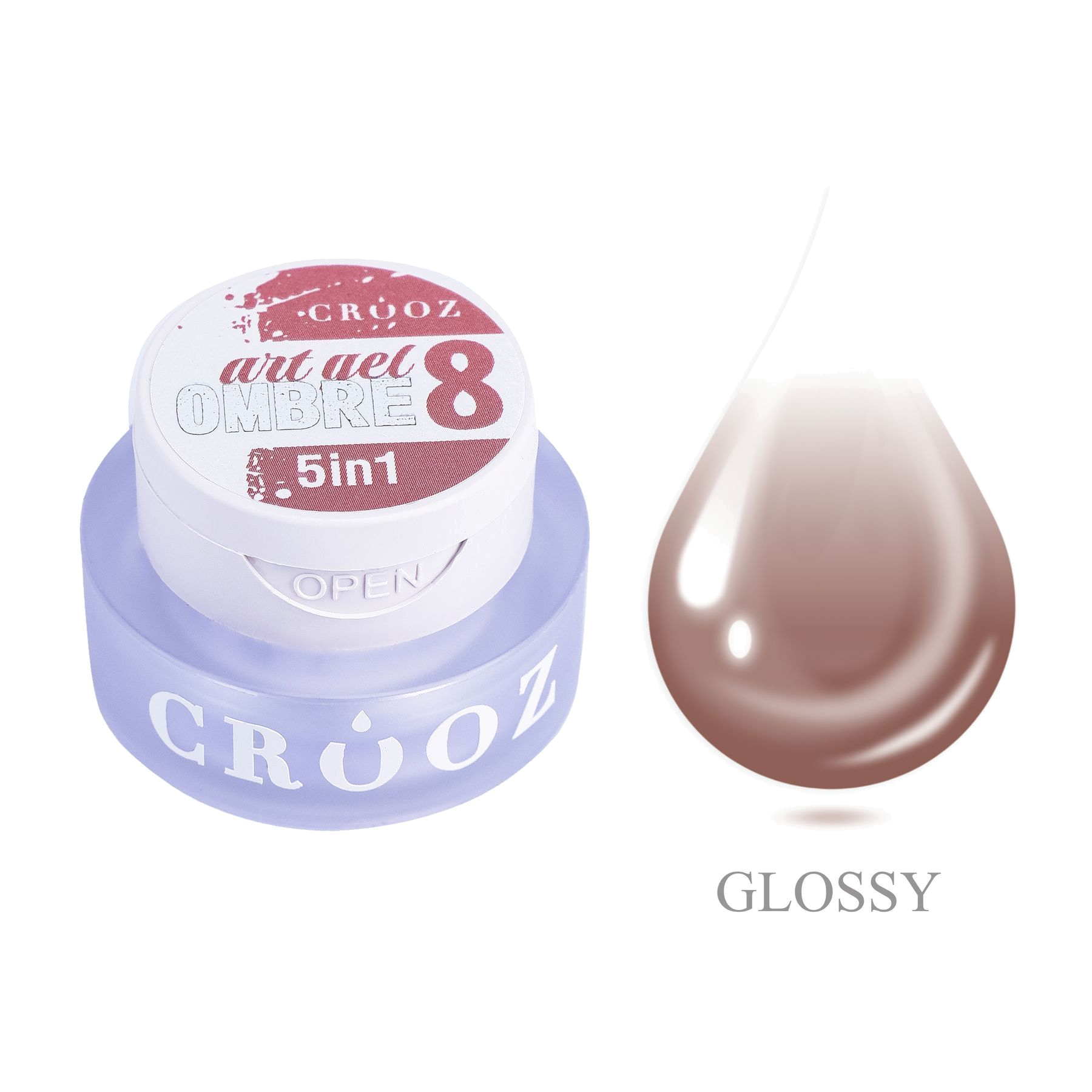 Crooz Art Gel Ombre №08 – нюд с холодним подтоном, гель-краска 5 в 1, 3 мл
