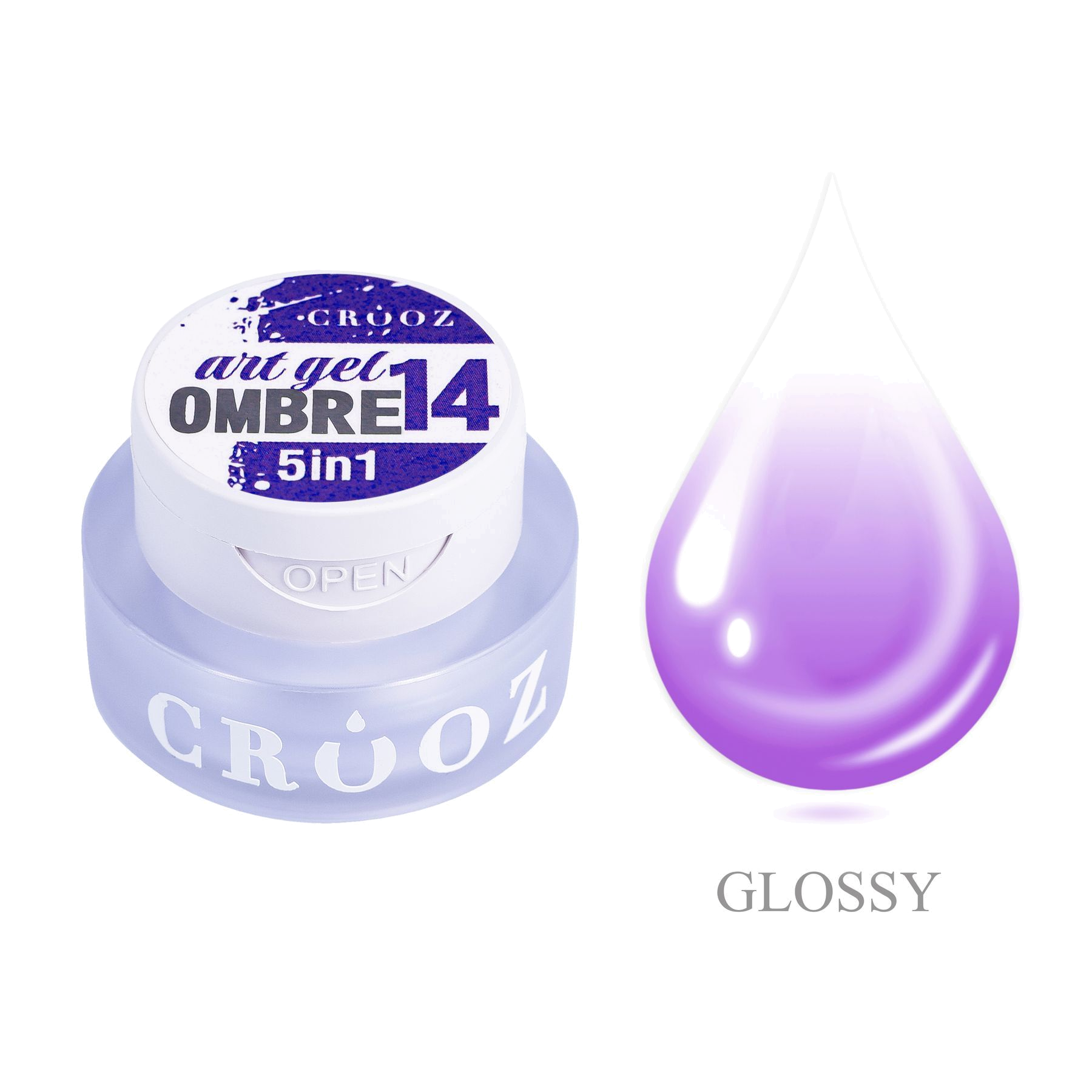 Crooz Art Gel Ombre №14 – гель-краска 5 в 1 для омбре и градиентов, 3 мл