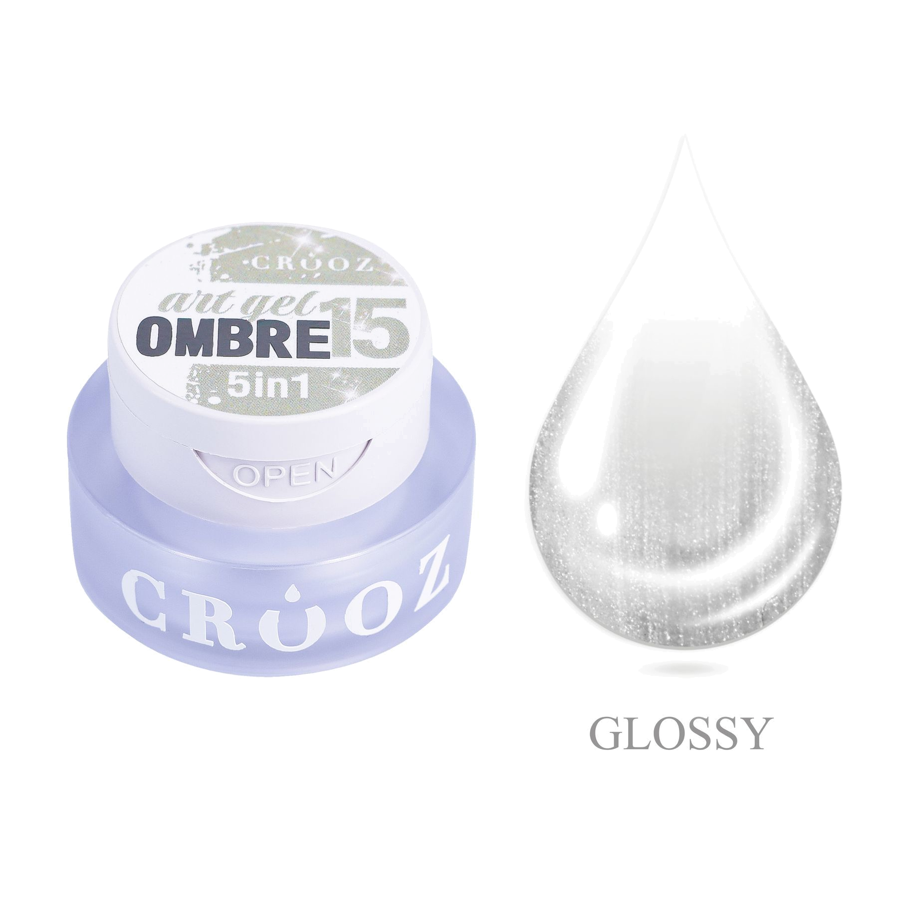 Crooz Art Gel Ombre №15 – geelvärv 5 в 1 для омбре и градиентов, 3 мл