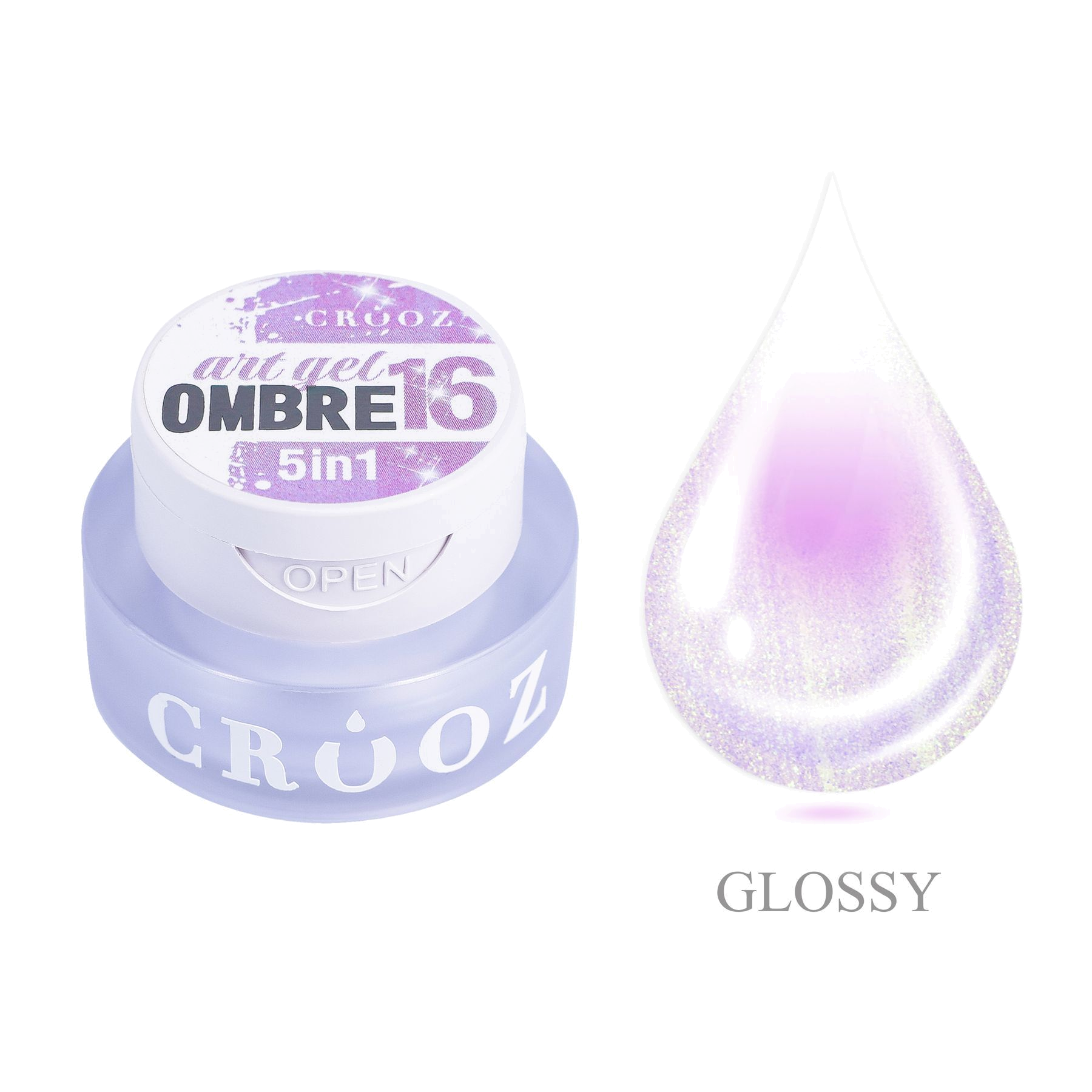 Crooz Art Gel Ombre №16 – гель-краска 5 в 1 для омбре и градиентов, 3 мл