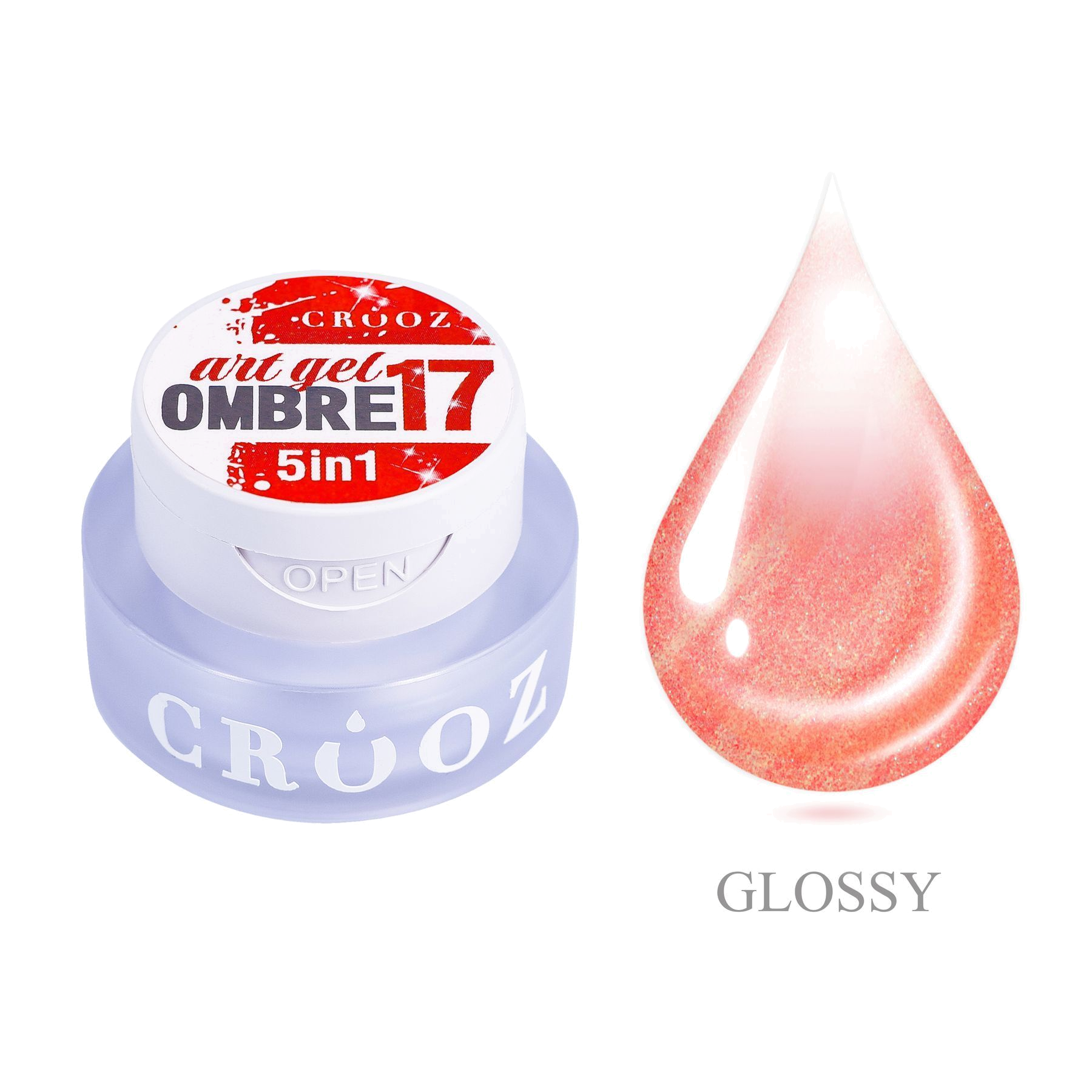 Crooz Art Gel Ombre №17 – гель-краска 5 в 1 для омбре и градиентов, 3 мл