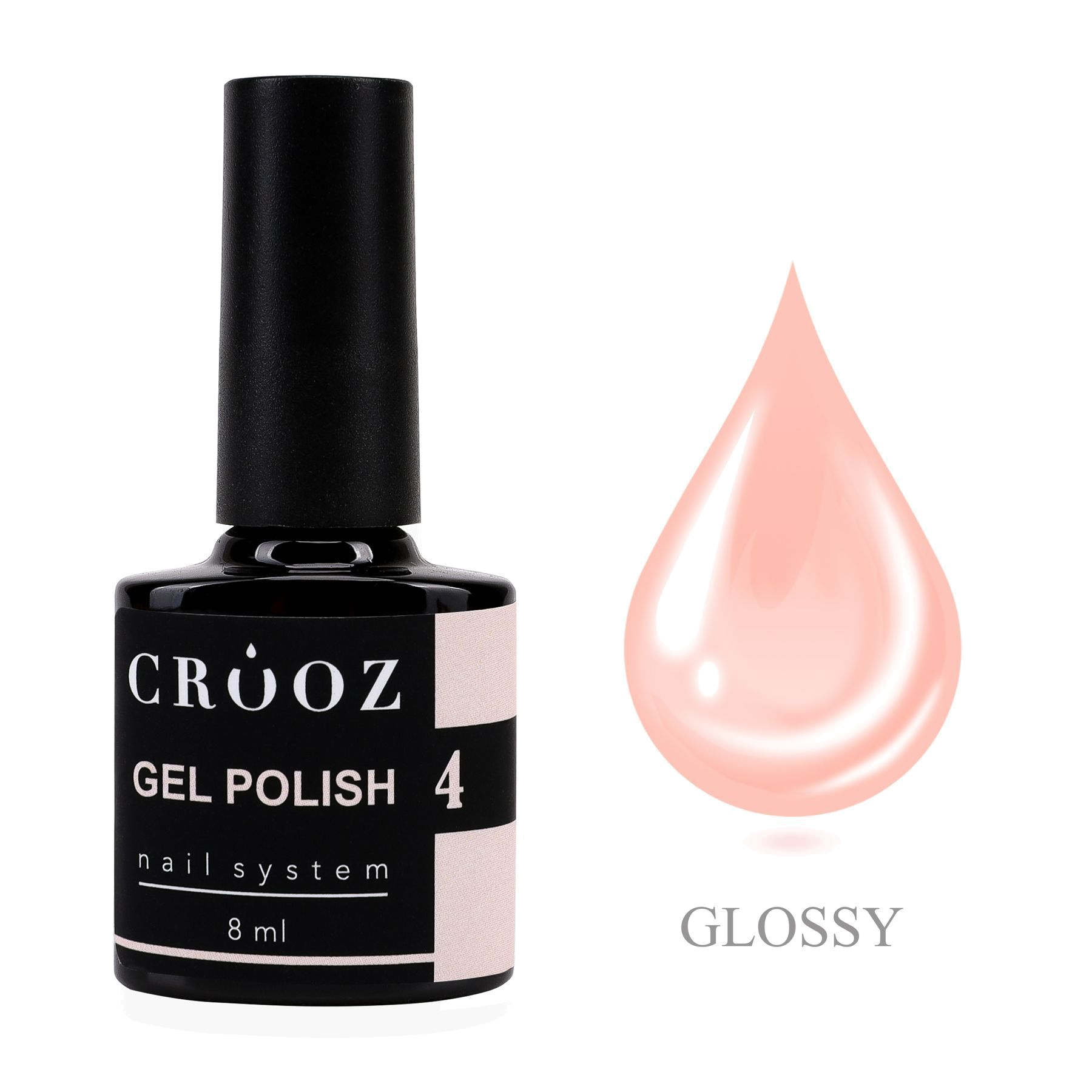 CROOZ GEL POLISH №4 — гель-лак с розовым подтоном