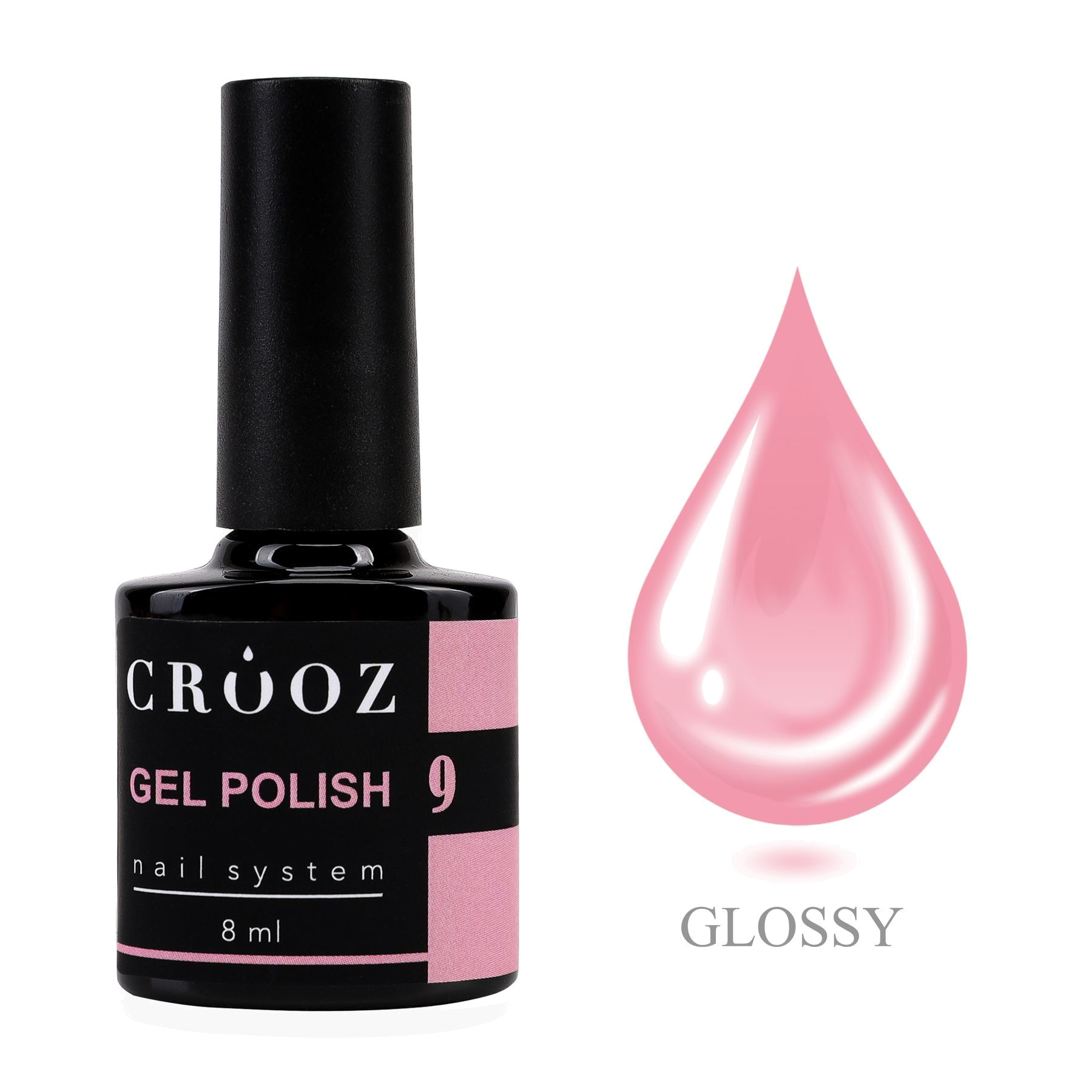 CROOZ GEL POLISH №9 — загадковий туманно-розовый гель-лак