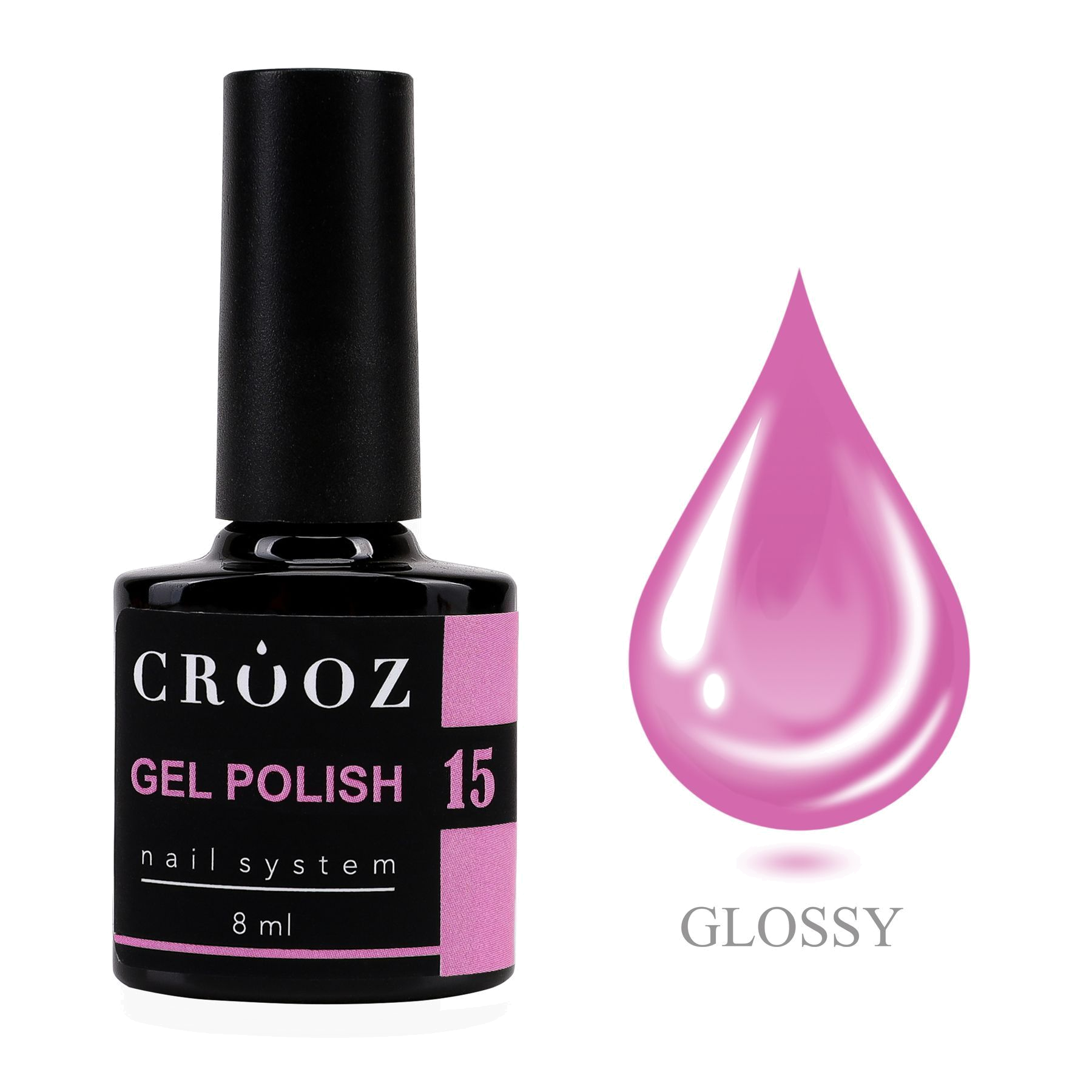 CROOZ GEL POLISH №15 — насыщенный розовый гель-лак с глибоким оттенком