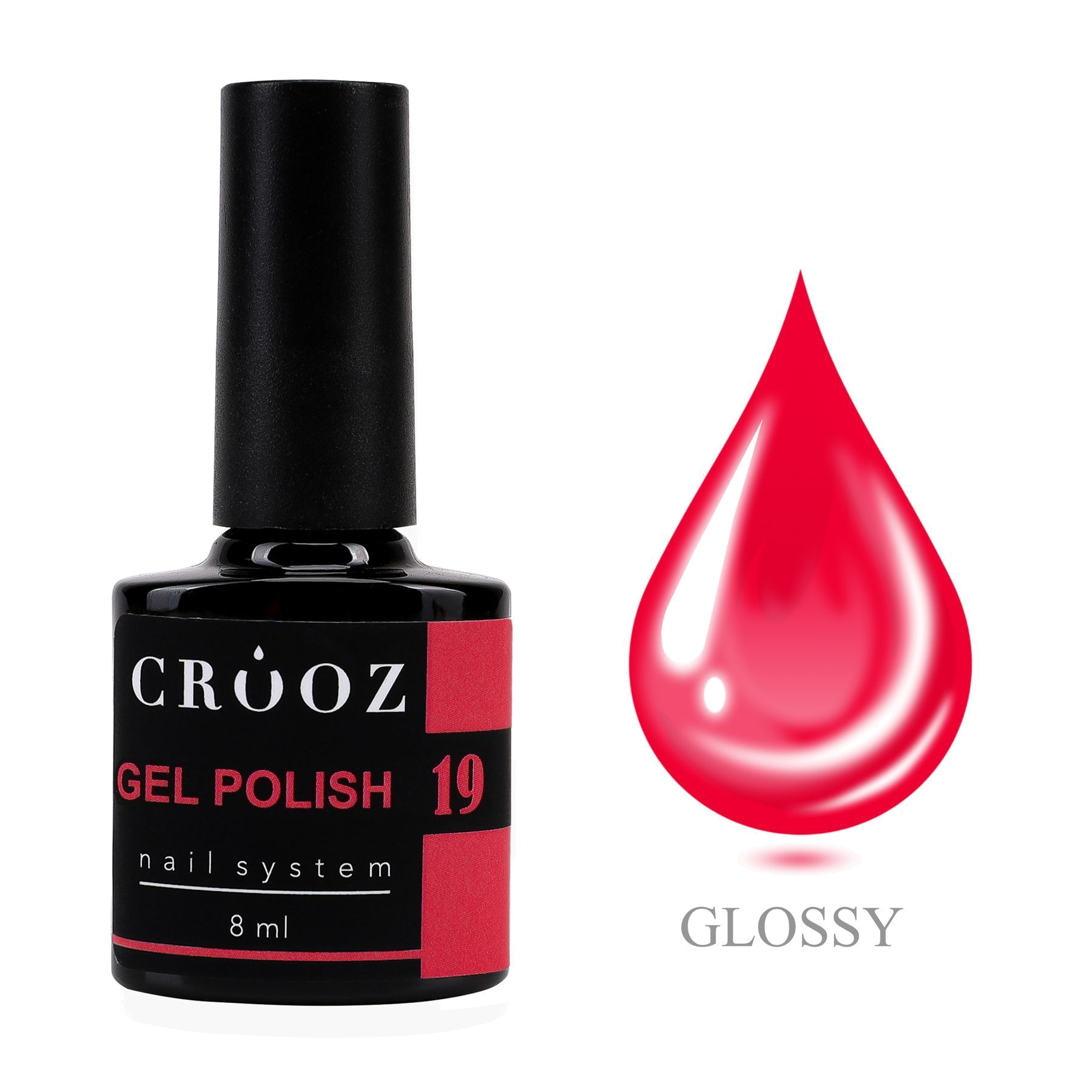CROOZ GEL POLISH №19 — насыщенный малиновый geellakk