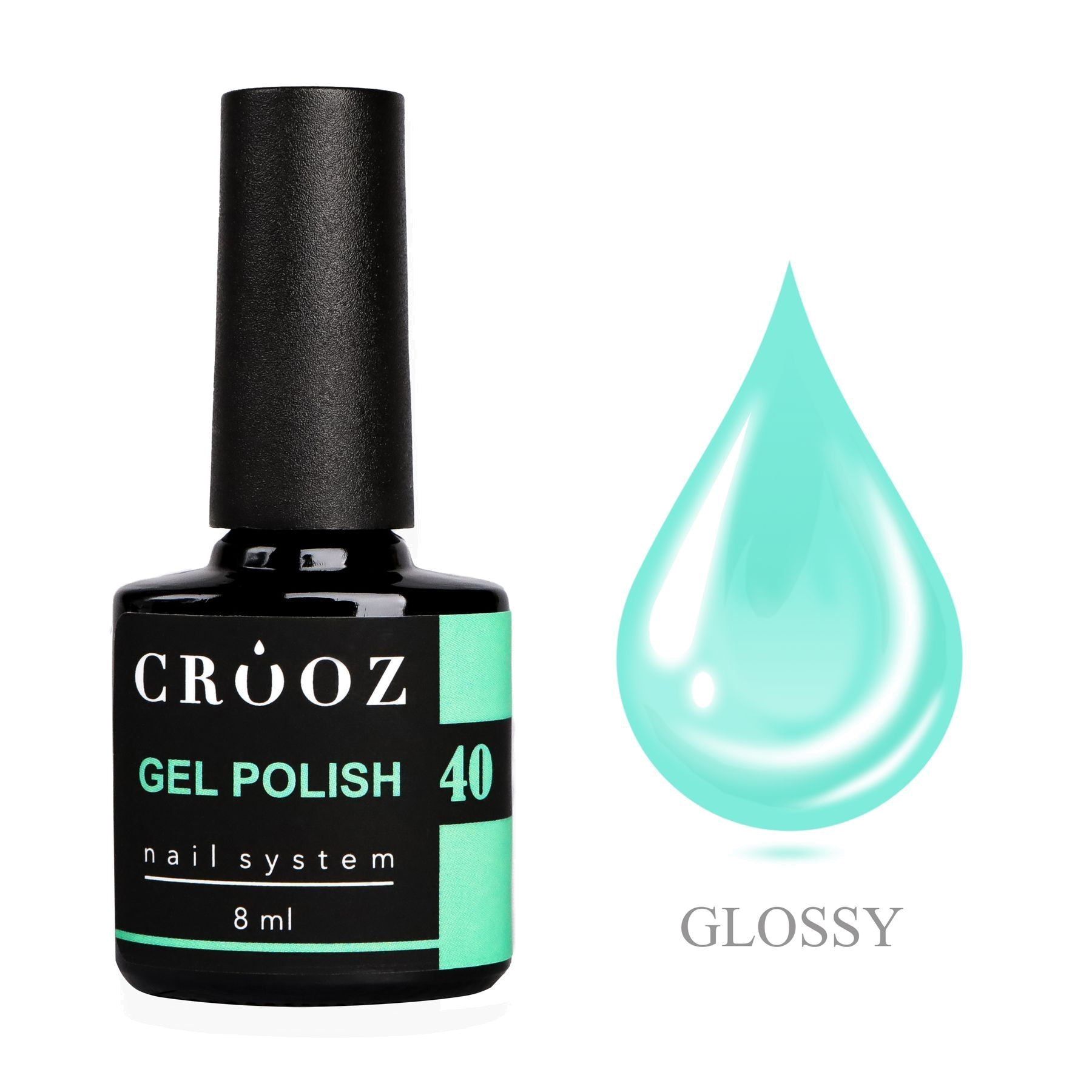 CROOZ GEL POLISH №40 — гель-лак оттенка Тиффани, 8 мл