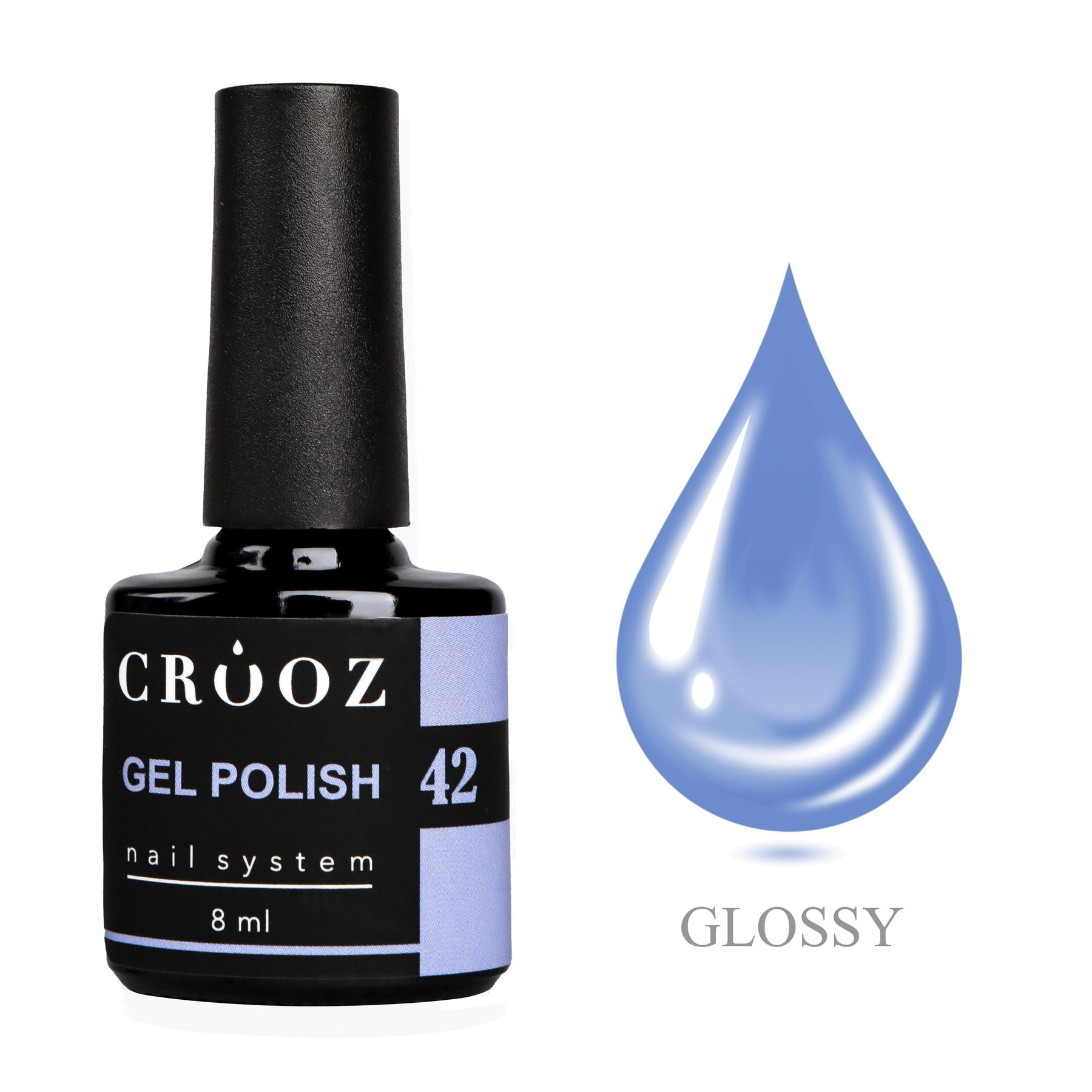 CROOZ GEL POLISH №42 — элегантный темно-волошковий гель-лак, 8 мл