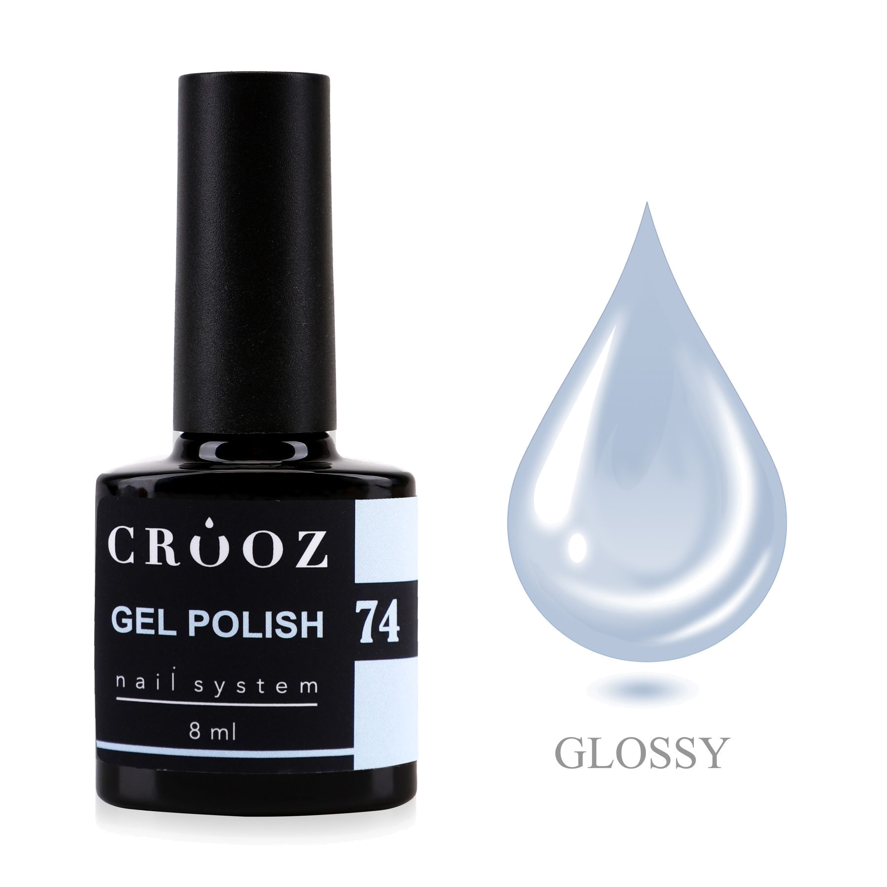 CROOZ Gel Polish №74 — пастельно-небесний, 8 мл
