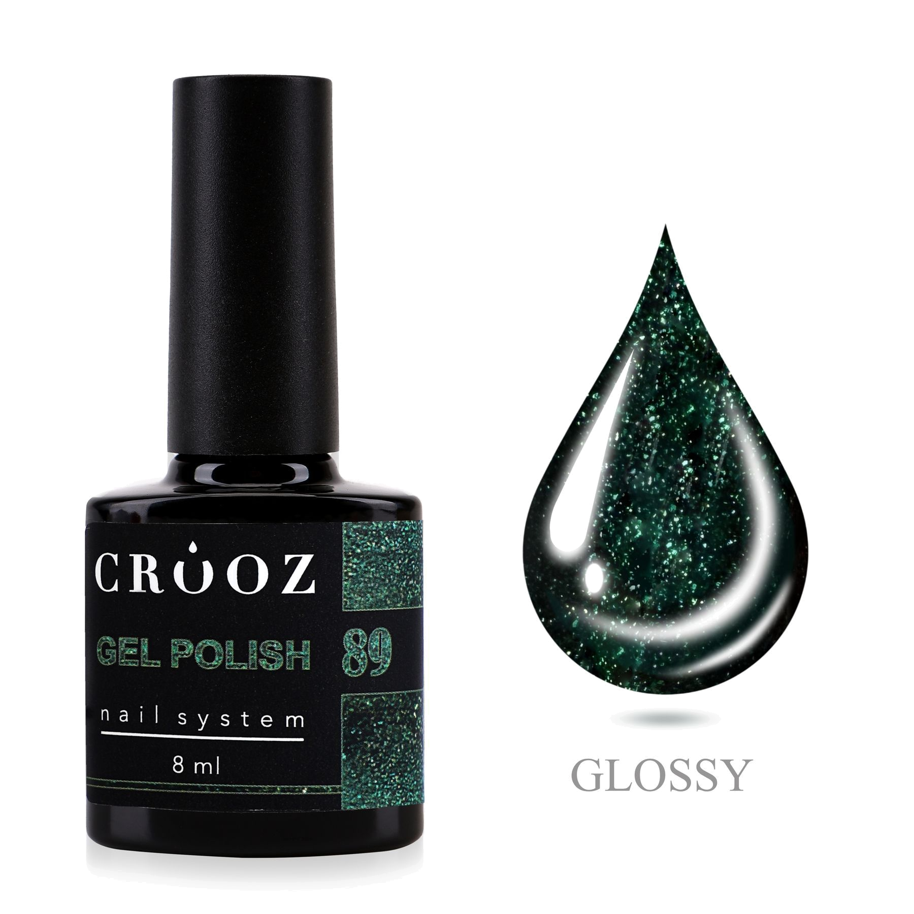 Crooz Geellakk №89 Emerald Spell — глубокий зелёный, коллекция GEM POWER