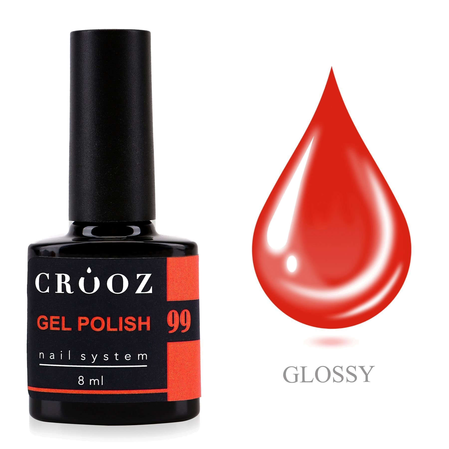 Crooz Geellakk №99 коралово-красный 8 мл
