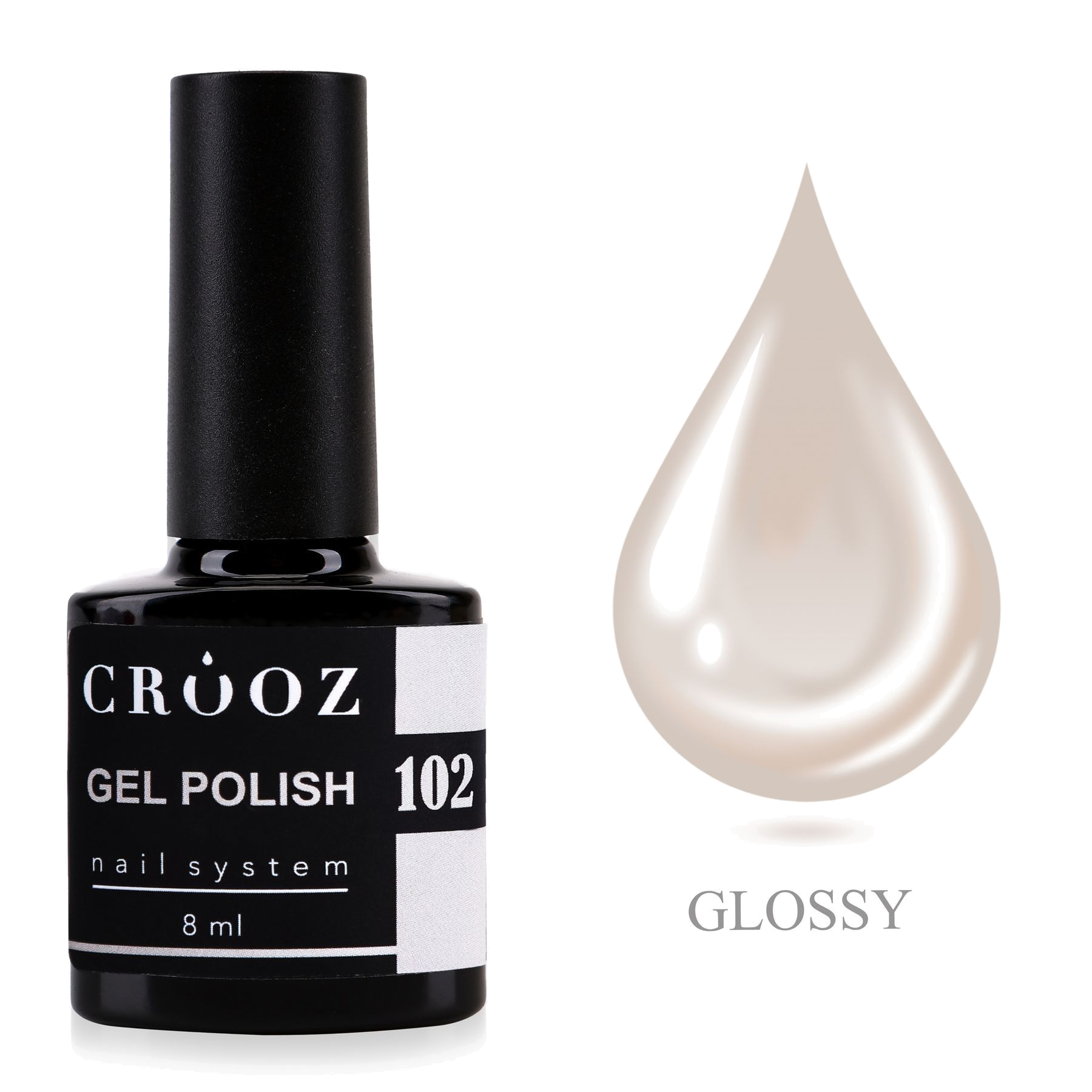 Crooz Geellakk №102 молочно-бежевый 8 мл