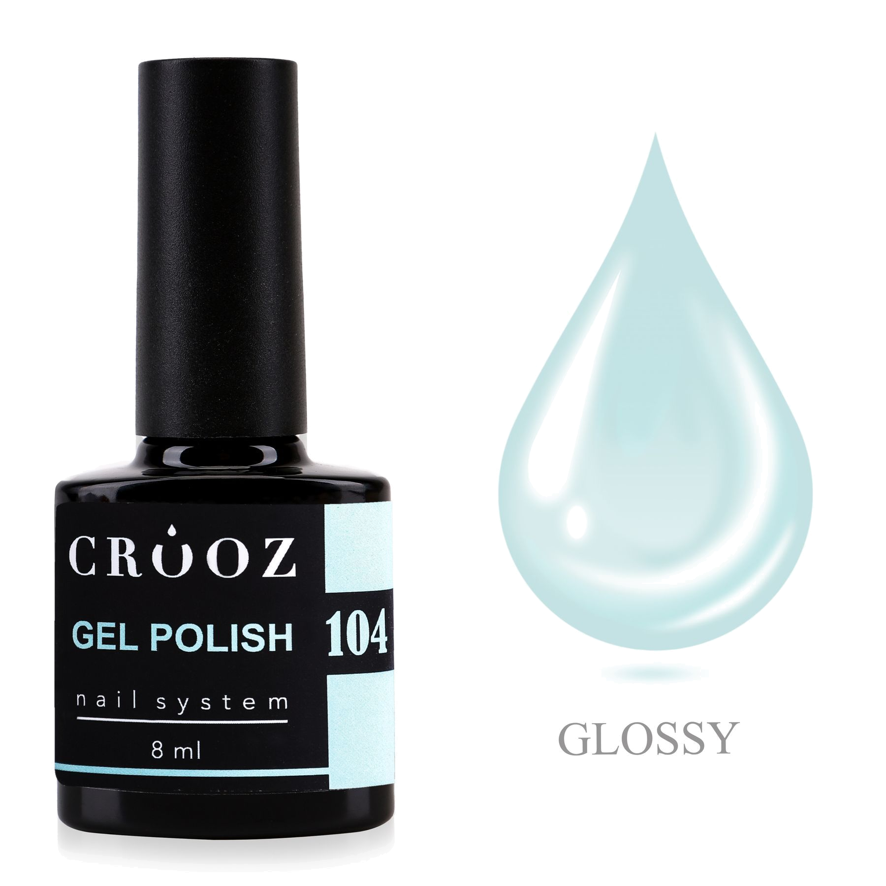 Crooz Гель-лак №104 м’ятно-молочный 8 мл