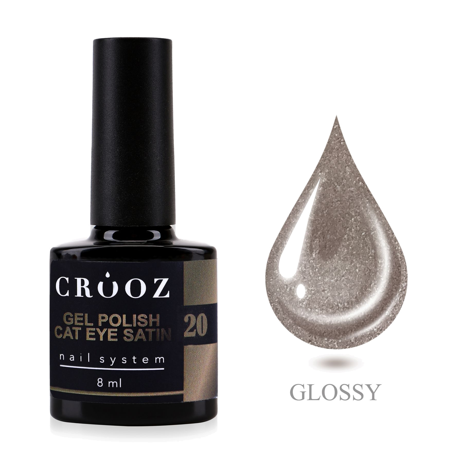 Crooz Satin Cat 20 Smoky Cocoa — сатиновый магнитный geellakk Cat Eye