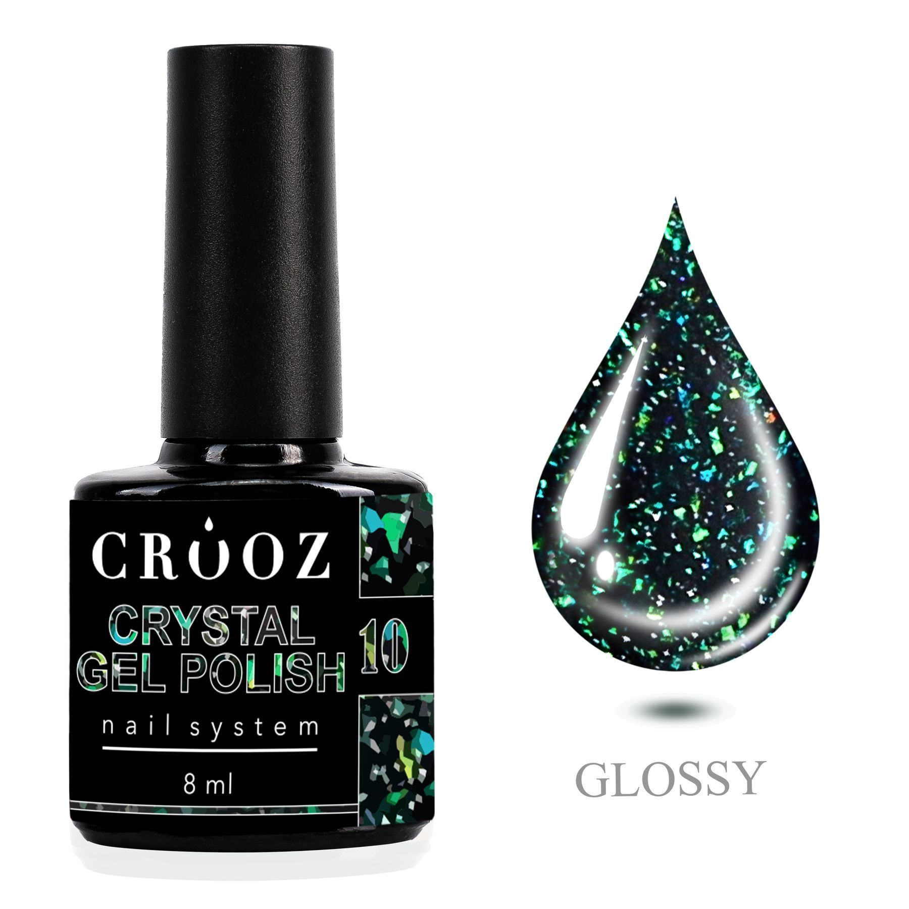 Crooz Crystal 10 – изумрудный helkiv geellakk sätendusega