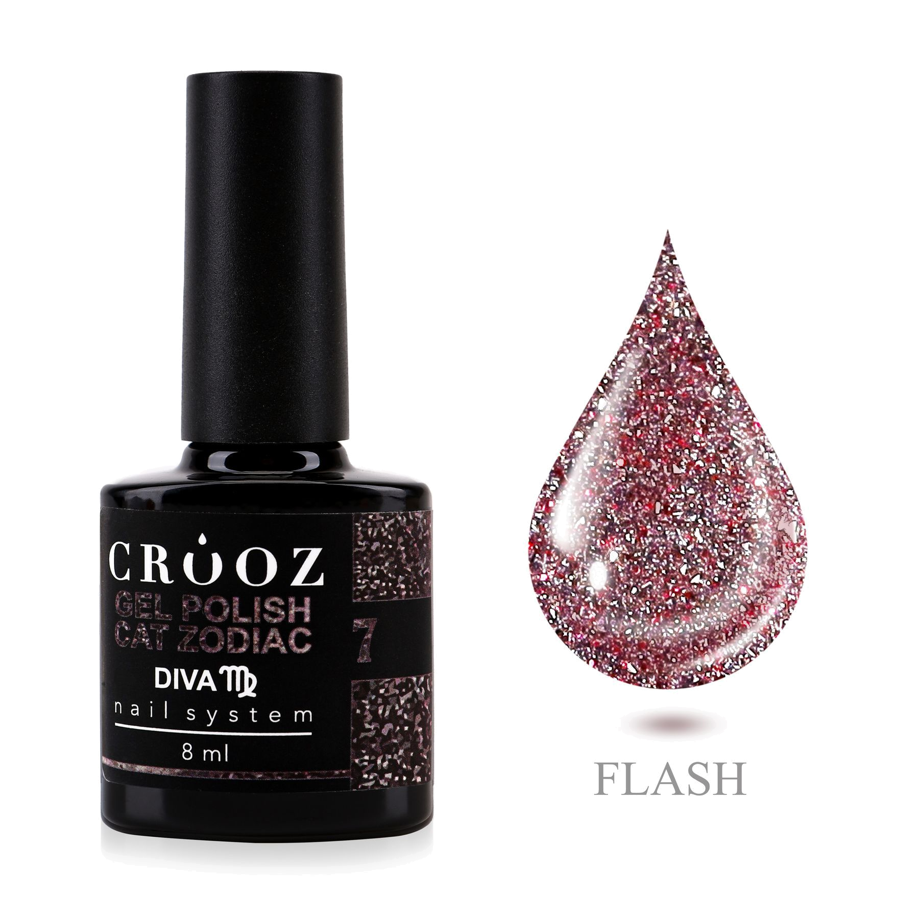 Crooz Geellakk Cat Zodiac 7 Diva – бордовый geellakk «kassisilm» для Девы