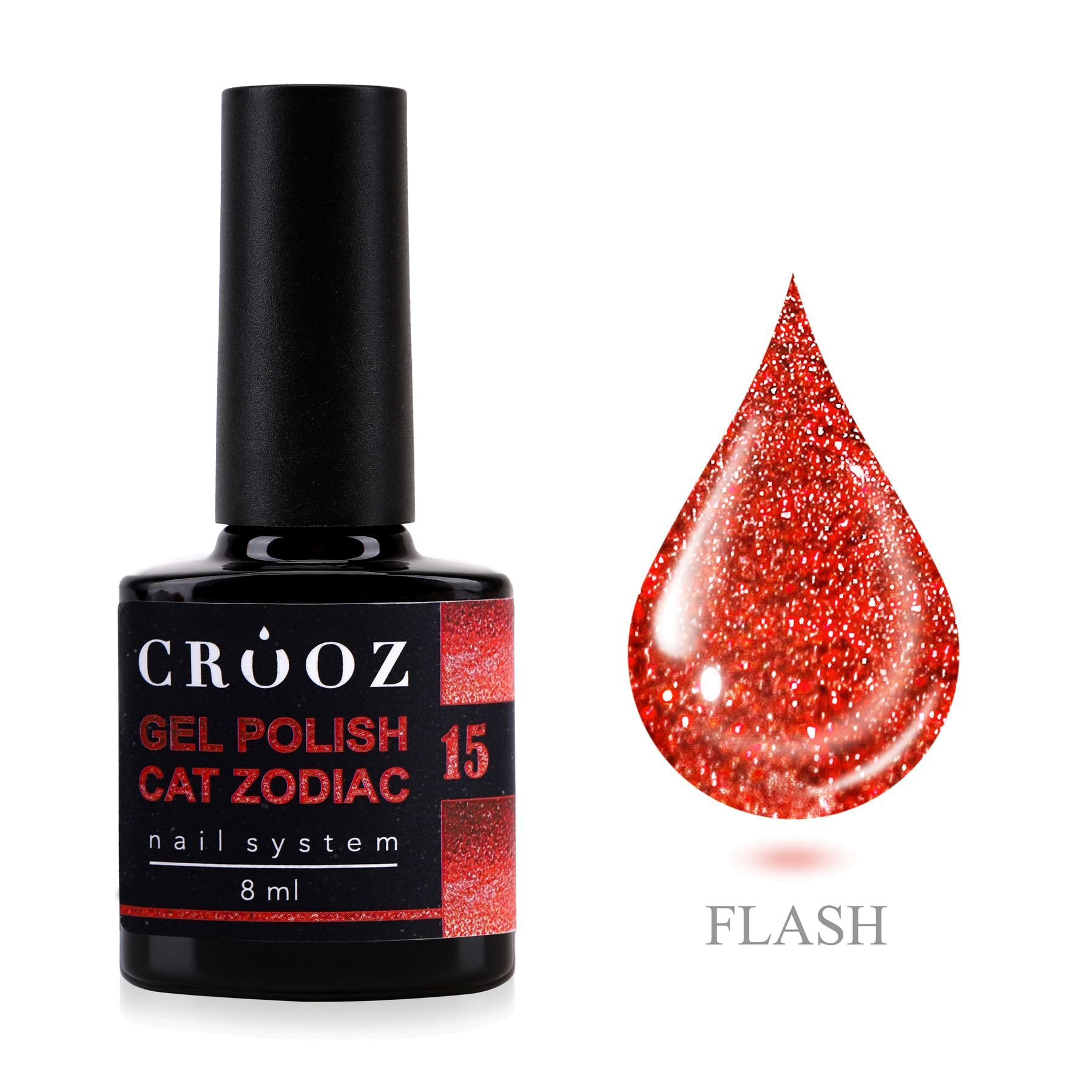 Crooz Geellakk Cat Zodiac №15 8 мл — helkiv geellakk Cat Eye