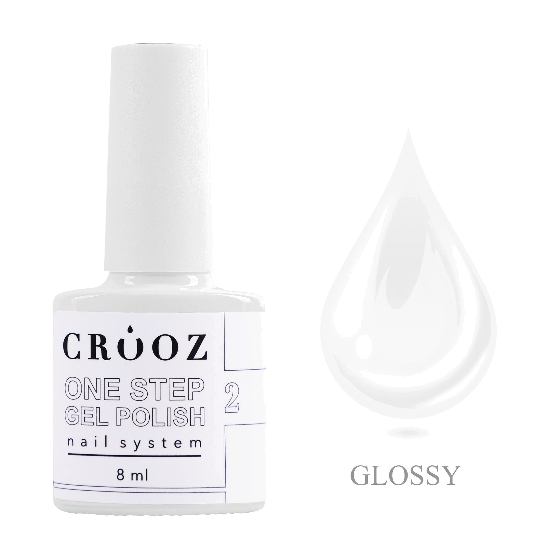 CROOZ One Step Gel Polish №02 — white 3in1 gel polish
