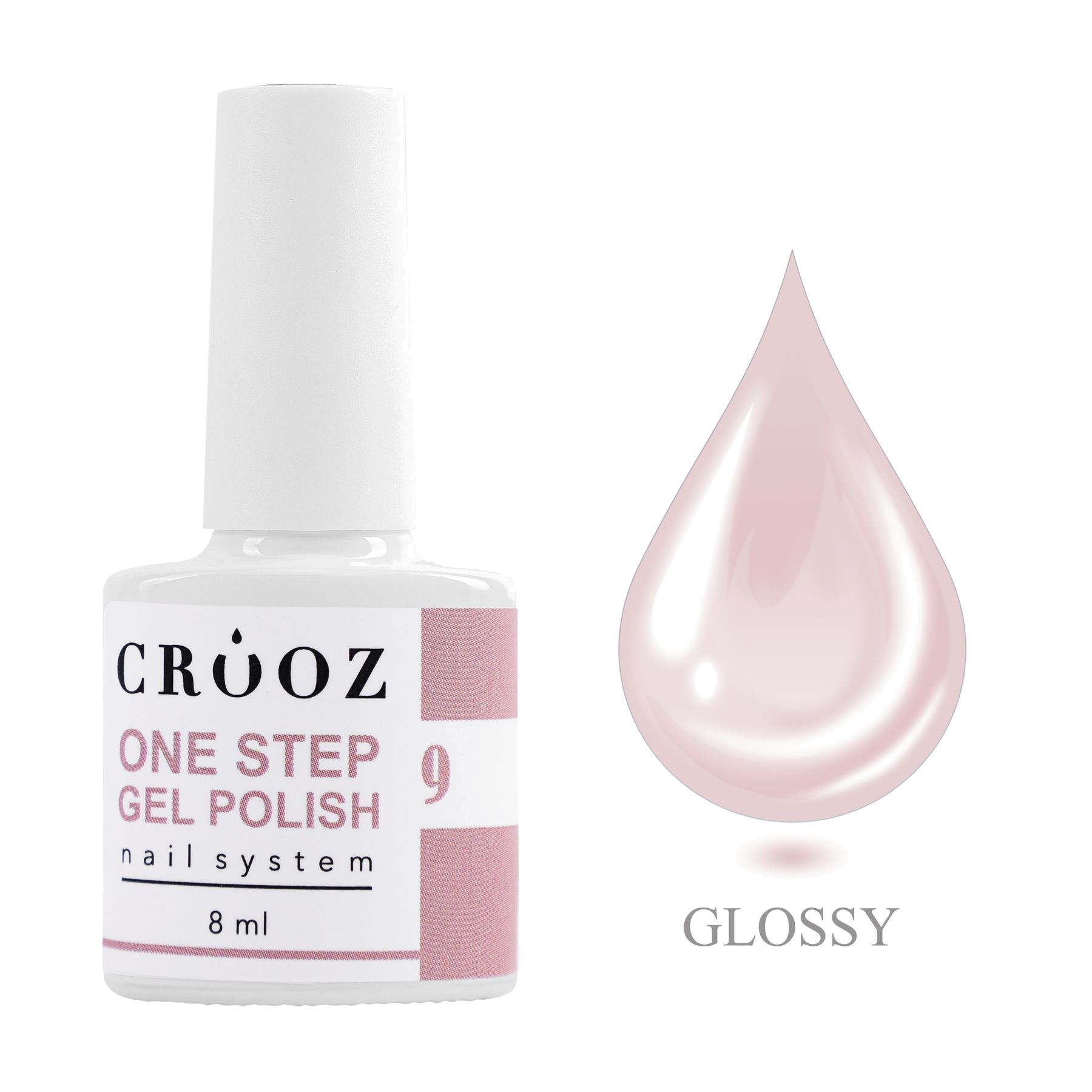 Crooz One Step Gel Polish №09 — однофазный нюдовый geellakk с персиковым оттенком